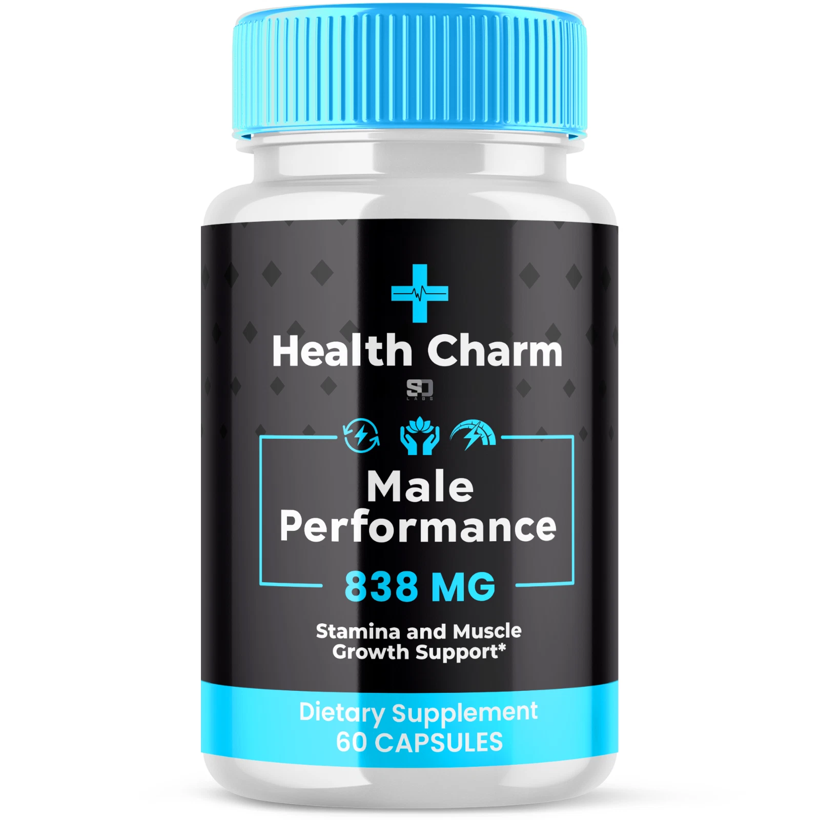 (1 Pack) Health Charm Male Pills - Maximize Energy, Vitality & Stamina 60 Pills