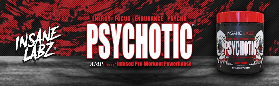 INSANE LABZ PSYCH-O-TIC Pre-Workout Powerhouse Energy Focus Endurance 35 Serving
