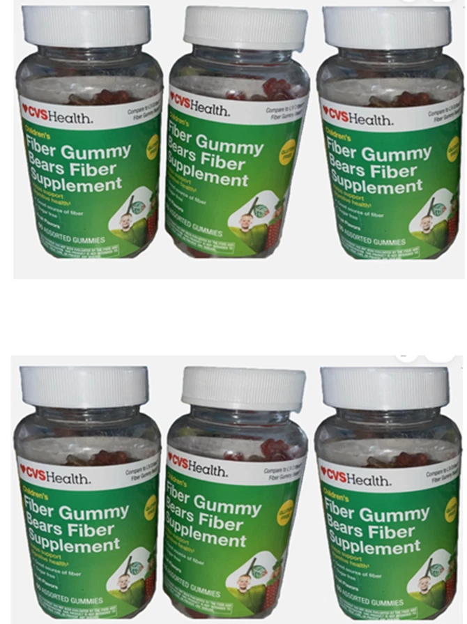 CVS Children's Fiber Gummy Bears Fiber Supplement Fruit Flavor 60ct 6PK 9/26