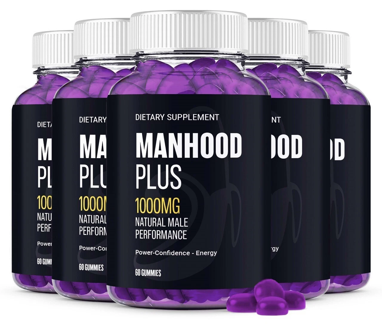 Manhood Plus Gummies - Support for Enhanced Energy and Vitality ( 5 Pack )