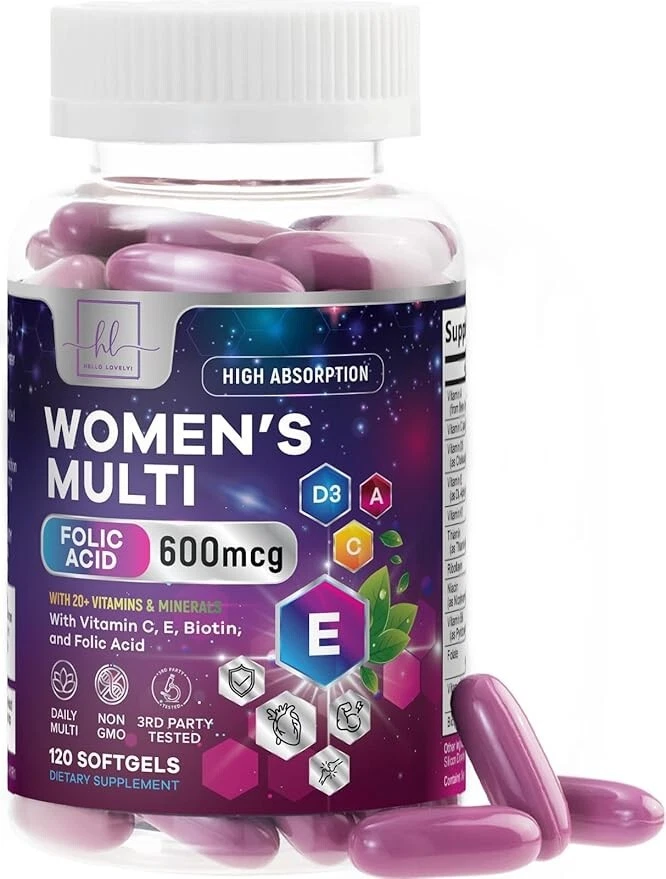 Multivitamin for Women - Vitamin A, C, D, E & - 8 B Vitamins for Energy & Immune