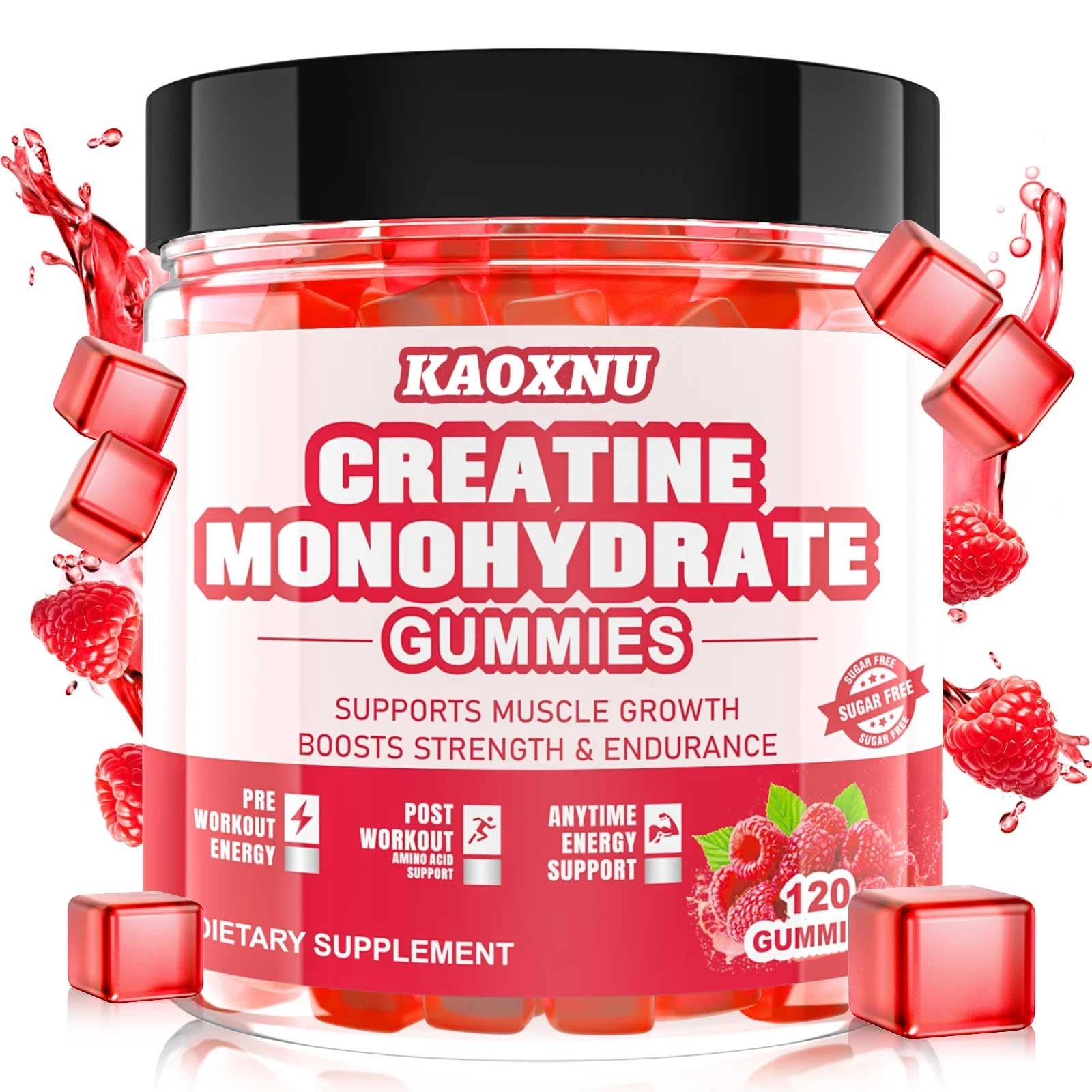 Creatine Monohydrate Gummies for Men & Women 120 CT - 5000mg of Creatine Monohyd
