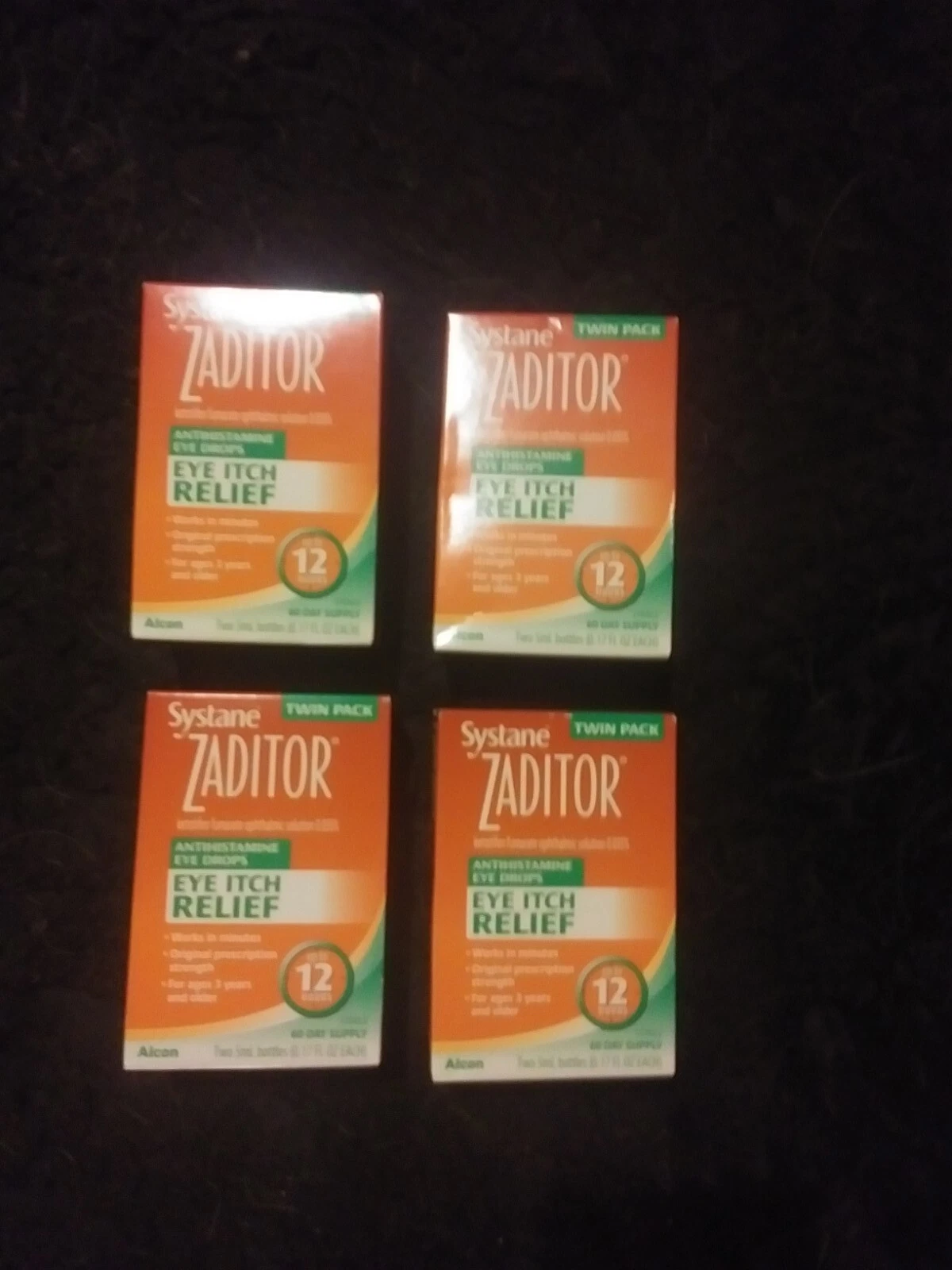 EXP 01/2027! 4 Lot Systane TWIN Pack ZADITOR (8 X 5mL) 0.17oz Eye Drops
