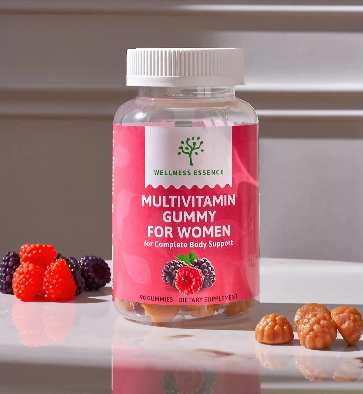 Women's Multivitamin Gummies Daily Support with Folic Acid, Calcium & B Vitamins