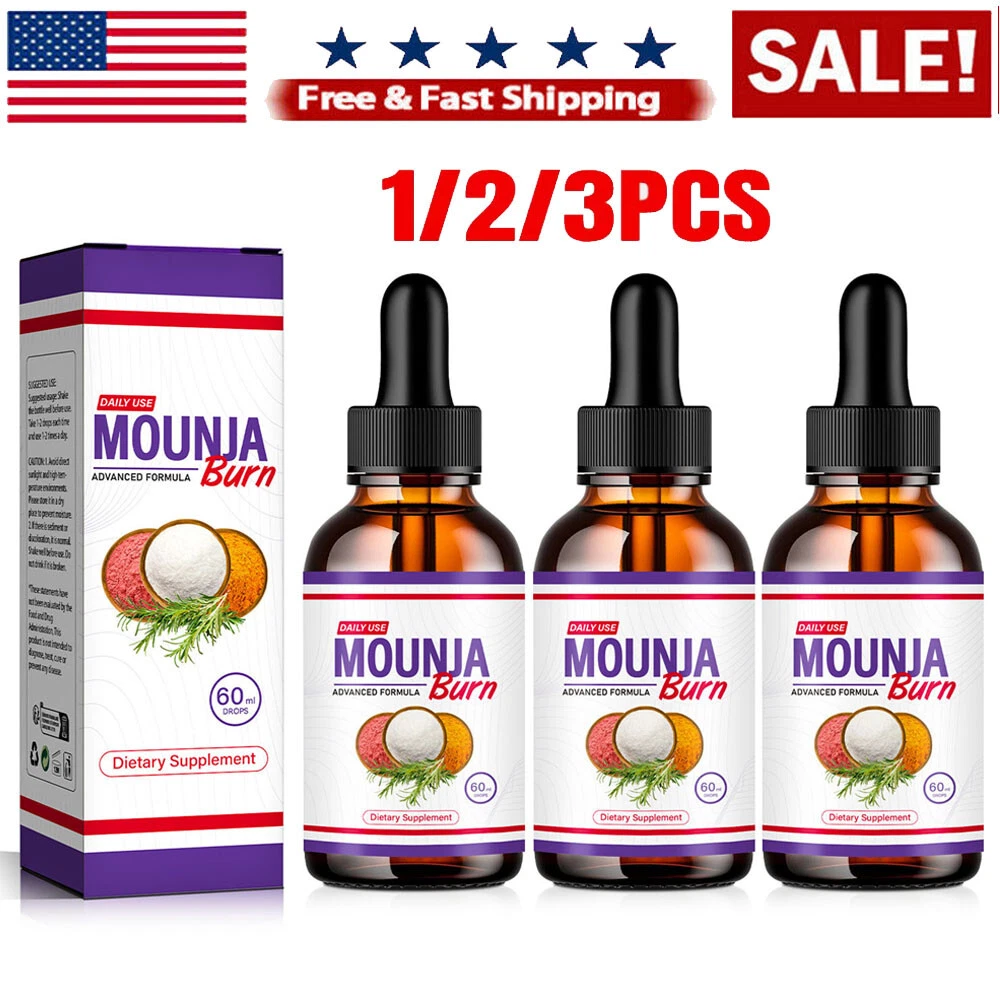 1/2/3PCS Mounja Burn Dietary Supplement Drops for Weight Loss,Fat Burning Liquid