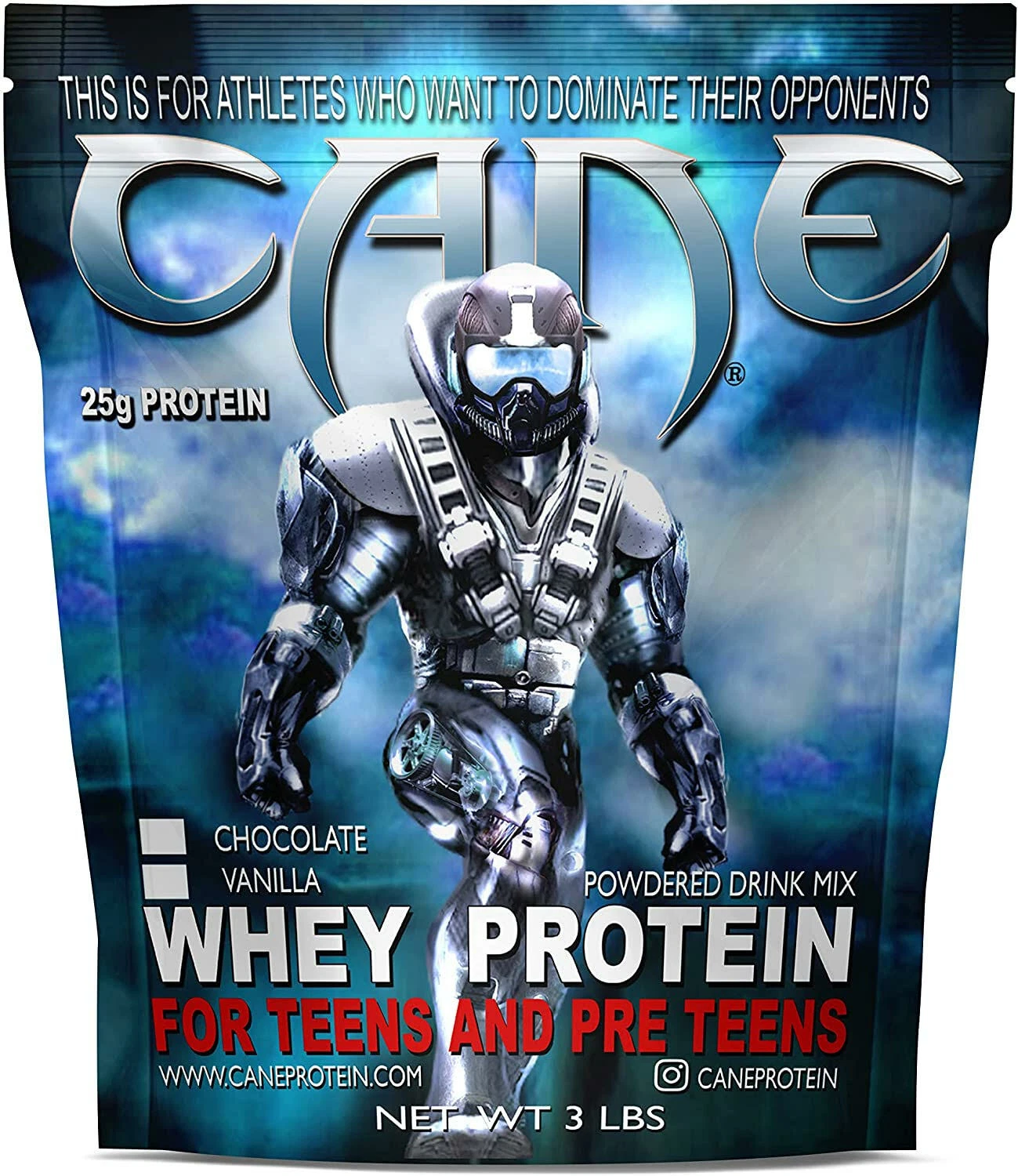 Whey protein 25grams 2.75 lbs for teens and pre- teens. Flavor Vanilla.
