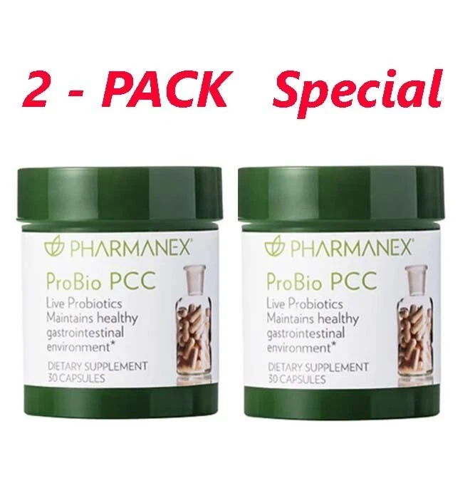 07/2026 2 PACK Nu Skin Pharmanex ProBio PCC 30 CAPS NEW 07/2026