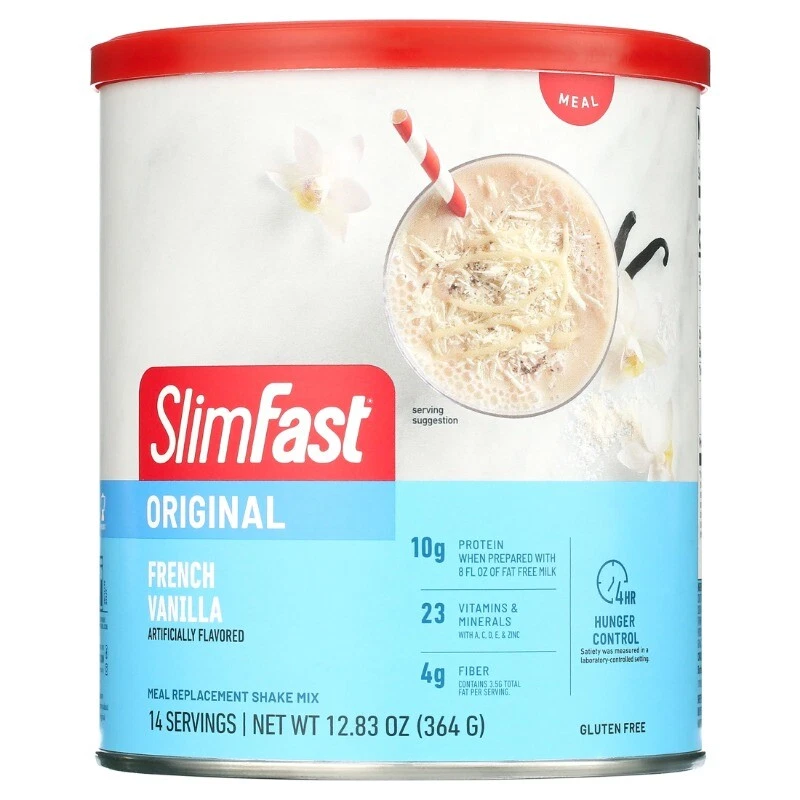 SlimFast Original Meal Replacement Shake Powder, 12.83 oz, 14 servings