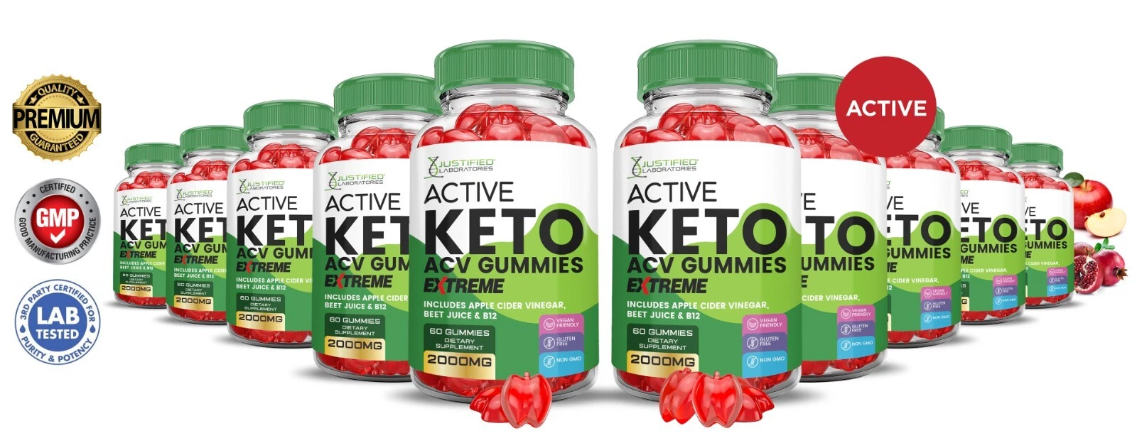 Active Keto Extreme ACV Gummies 2000MG Apple Cider Vinegar 600