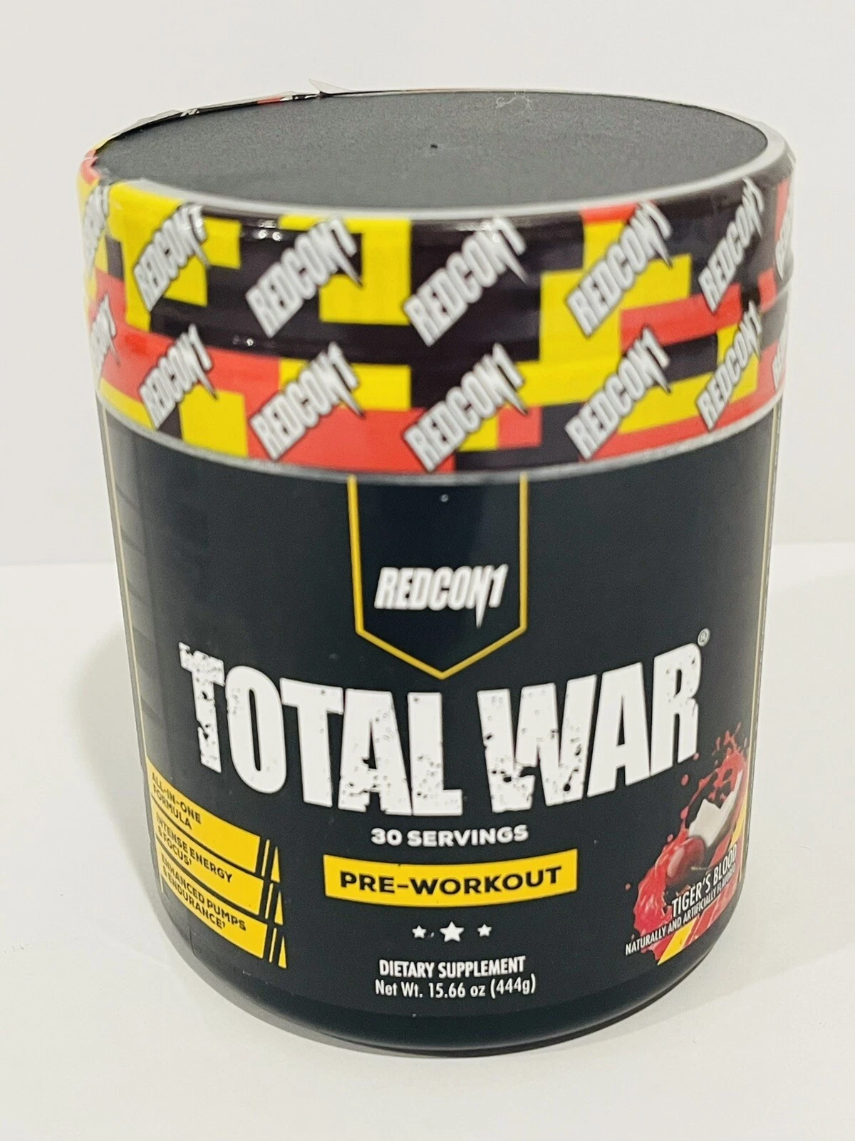 Total War, Pre-Workout, Tiger's Blood Cherry & Coconut, 15.66 oz - Exp 08/2027