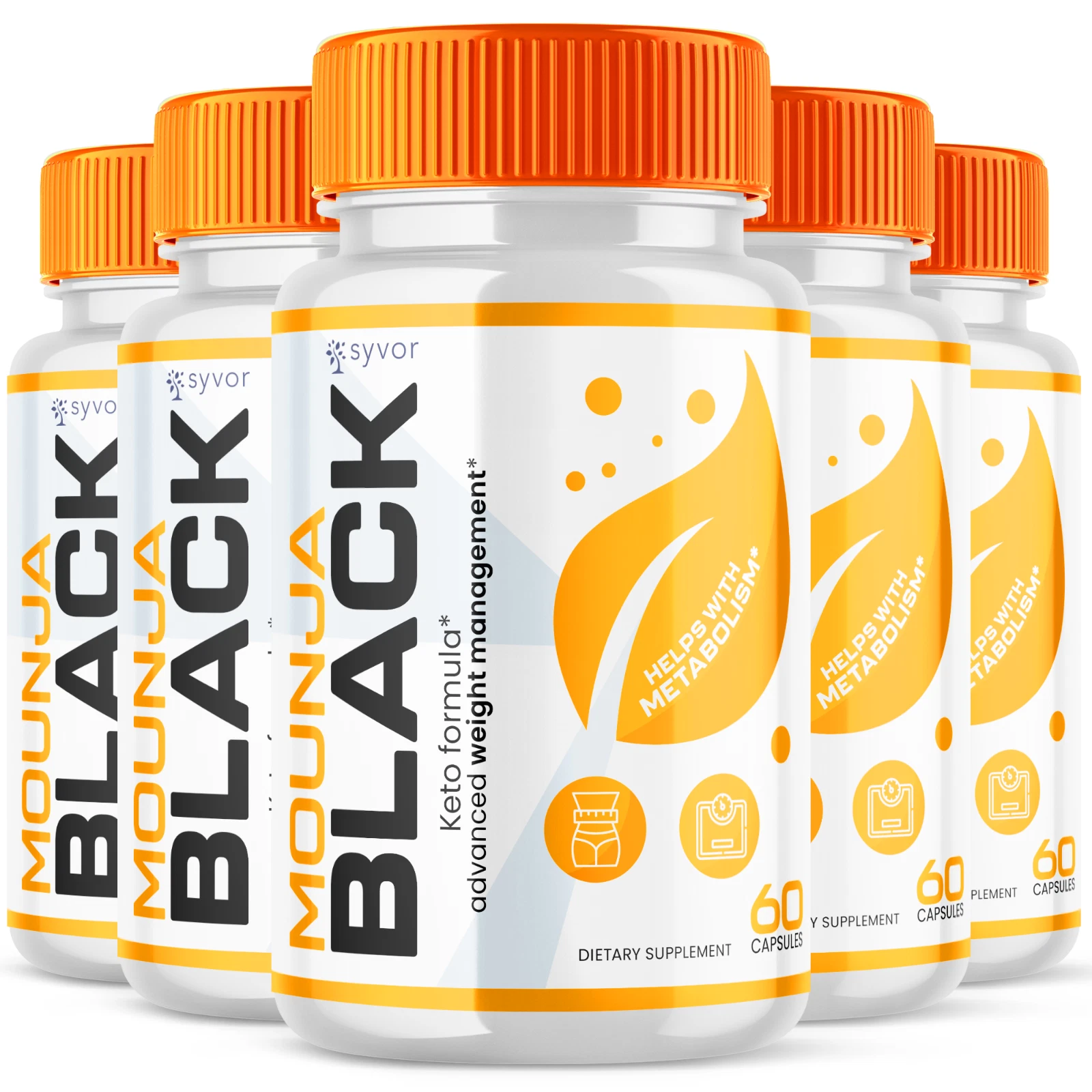 Mounja Black Advanced Formula Natural Energy & Fitness Support 300 Capsules