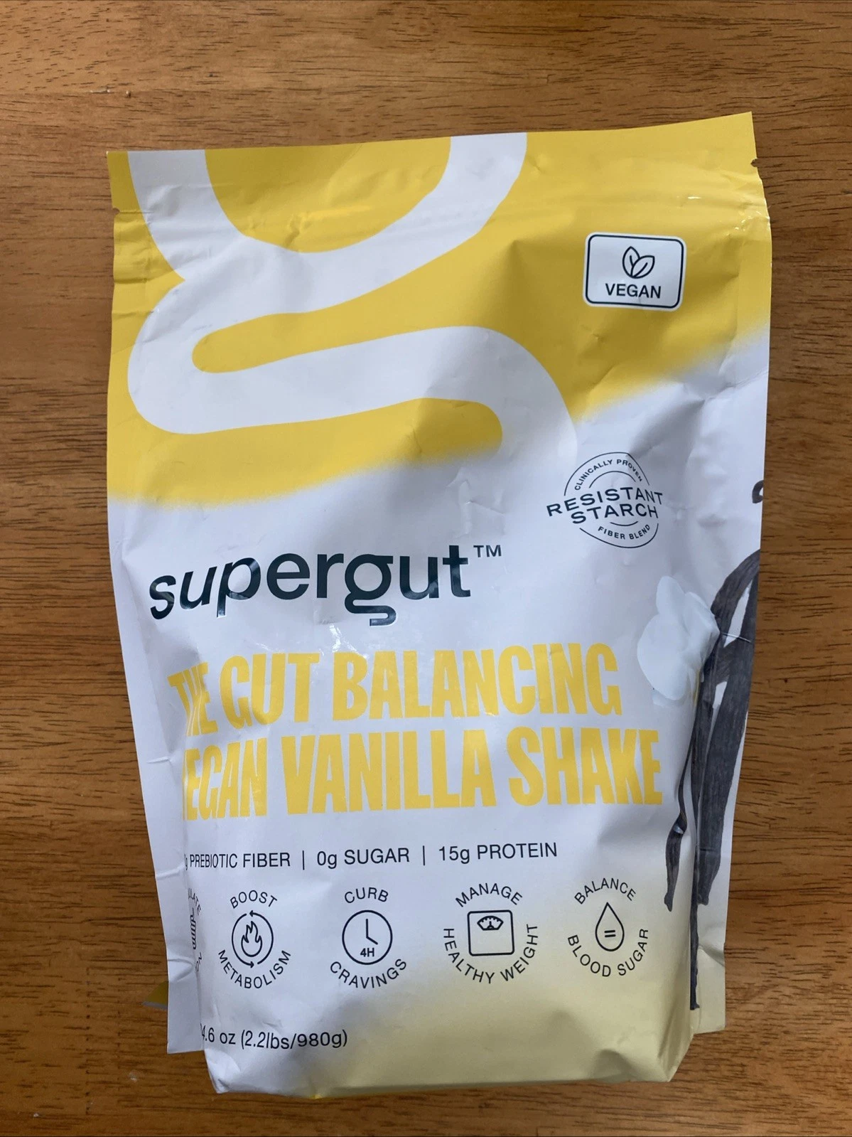 Supergut GLP-1 Boosting Prebiotic Fiber Vegan Vanilla Shake Best Thru 9/30/24