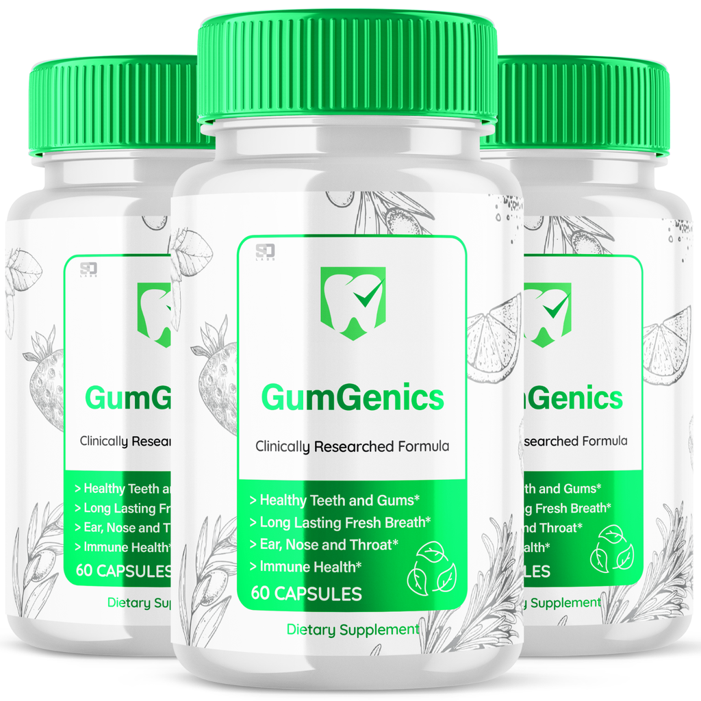 (3 Pack) Gum Genics Oral Probiotic - Support Healthy Teeth & Gums - 180 Capsules