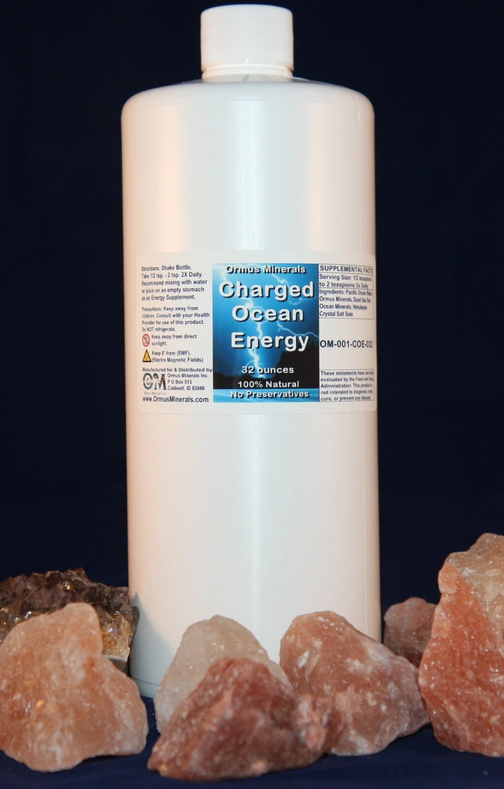 Charged Ormus Ocean Energy Mental Health Clarity Better Vision immunity 32oz