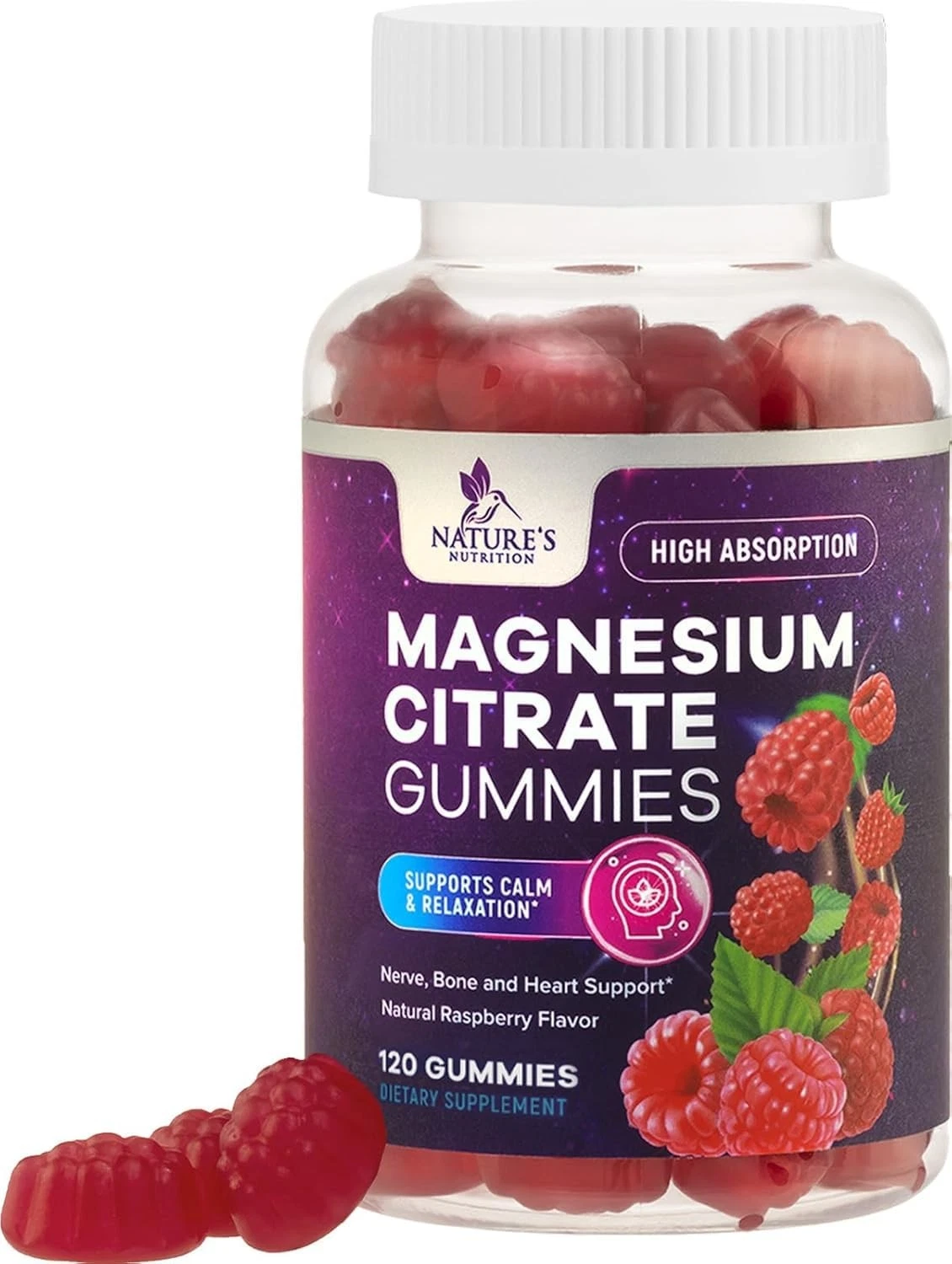Magnesium Gummies Supplement - High Absorption Magnesium Citrate Supplement for