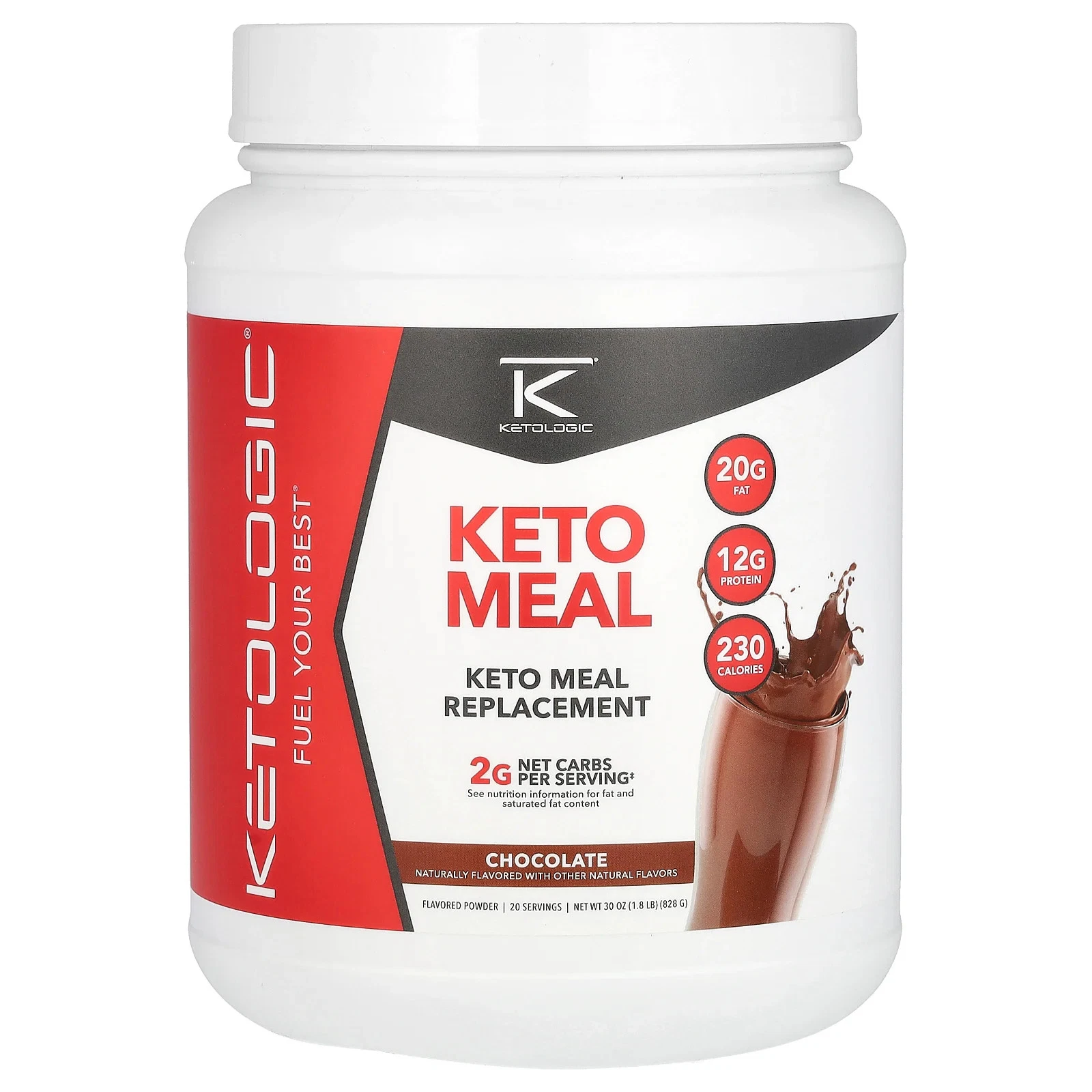 KetoMeal, Meal Replacement, Chocolate, 1.8 lb (828 g)