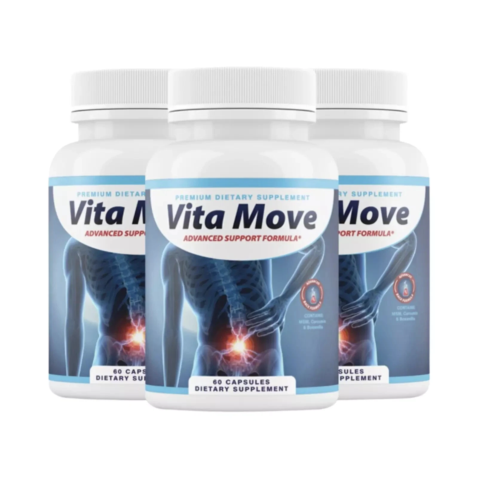 Vita Move Advanced Support Formula Adult Dietary Supplements 180 Capsules 3-Pack