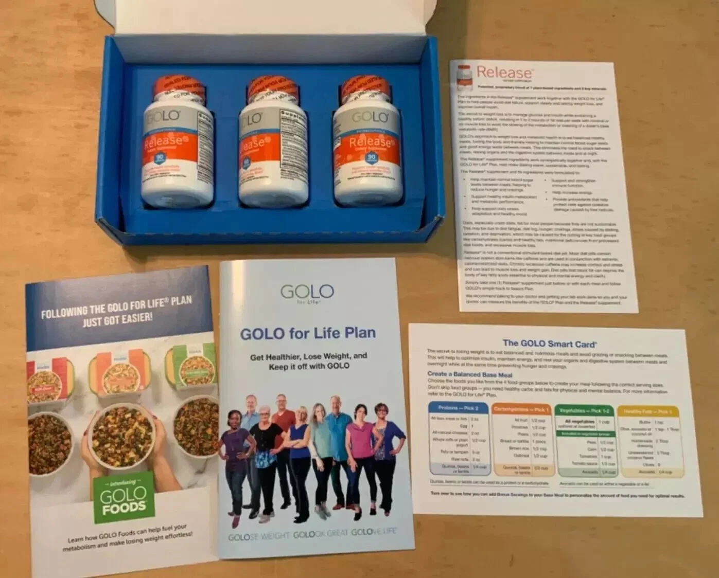 GOLO Release 90 Capsules (3) Bottles & Weight Loss Guide , Booklet & Card Sealed