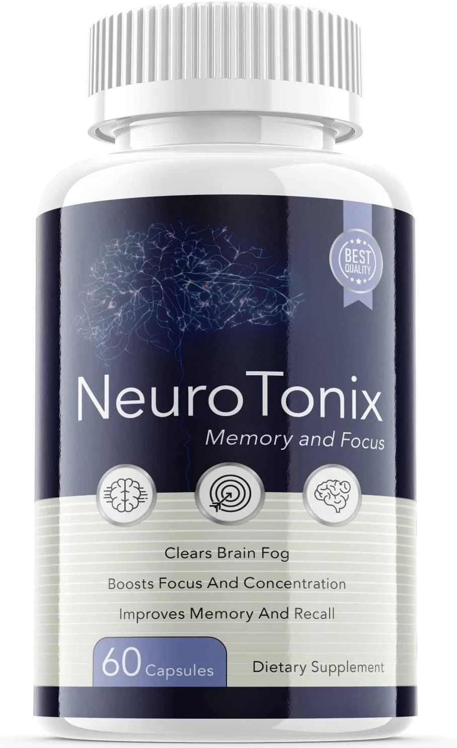 1- Pack - NeuroTonix Brain Booster, Focus, Memory, Clarity, Nootropic Supplement