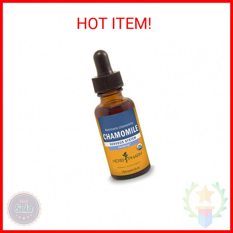 Herb Pharm Certified Organic Chamomile Liquid Extract for Calming Nervous System