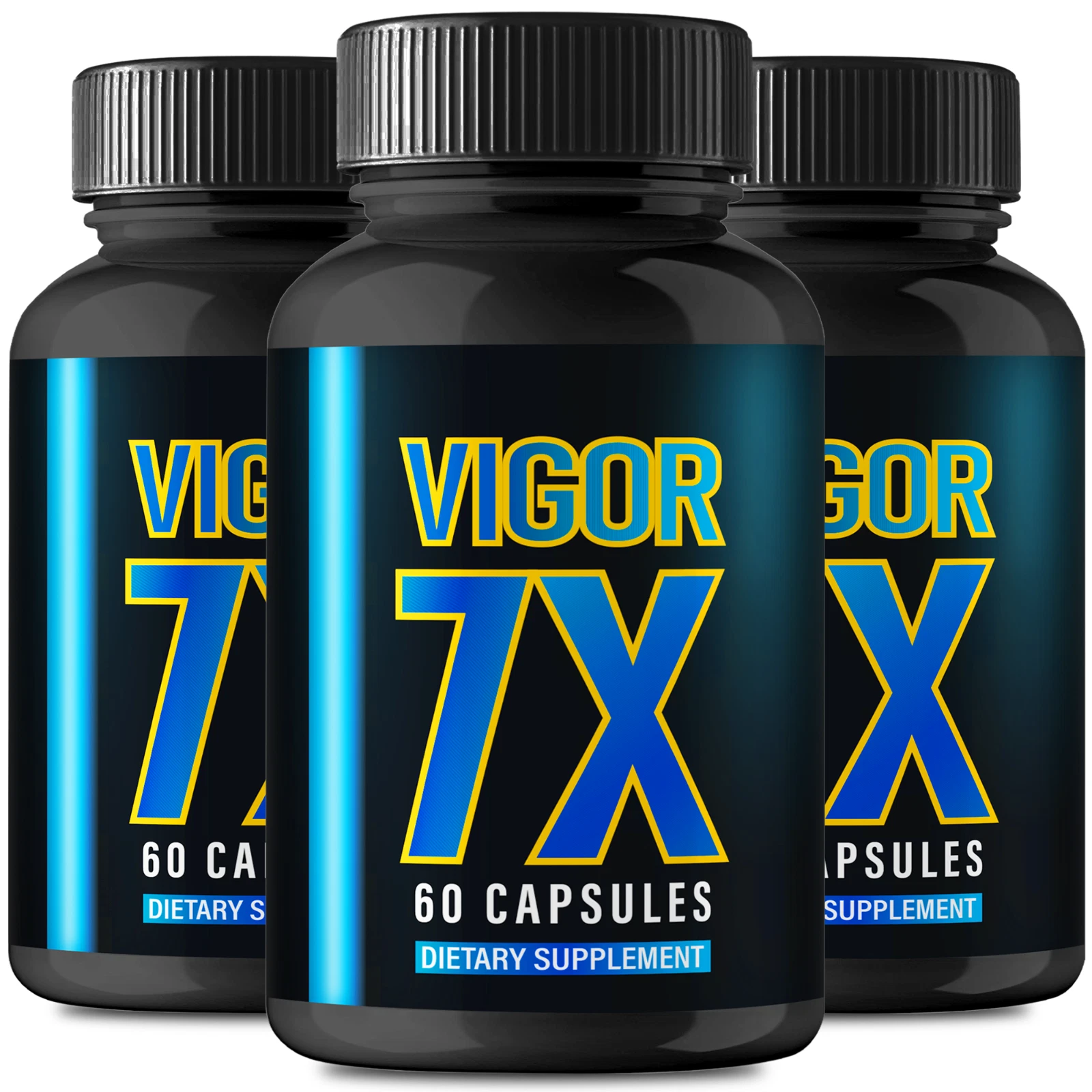 (3 Pack) Vigor 7X Men Enhancement Pills, Vigor7X Male Health Support Capsules