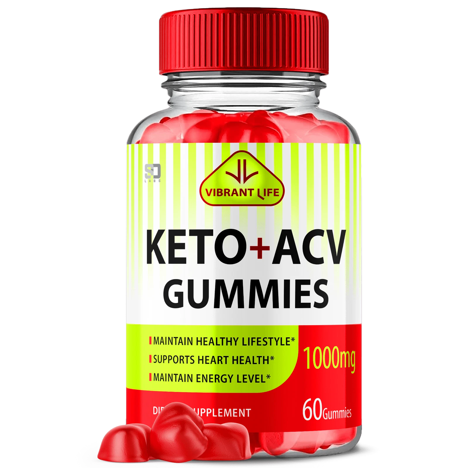 Vibrant Life Keto+ ACV Gummies - For Weight Management & Healthy Body - 60 Gums