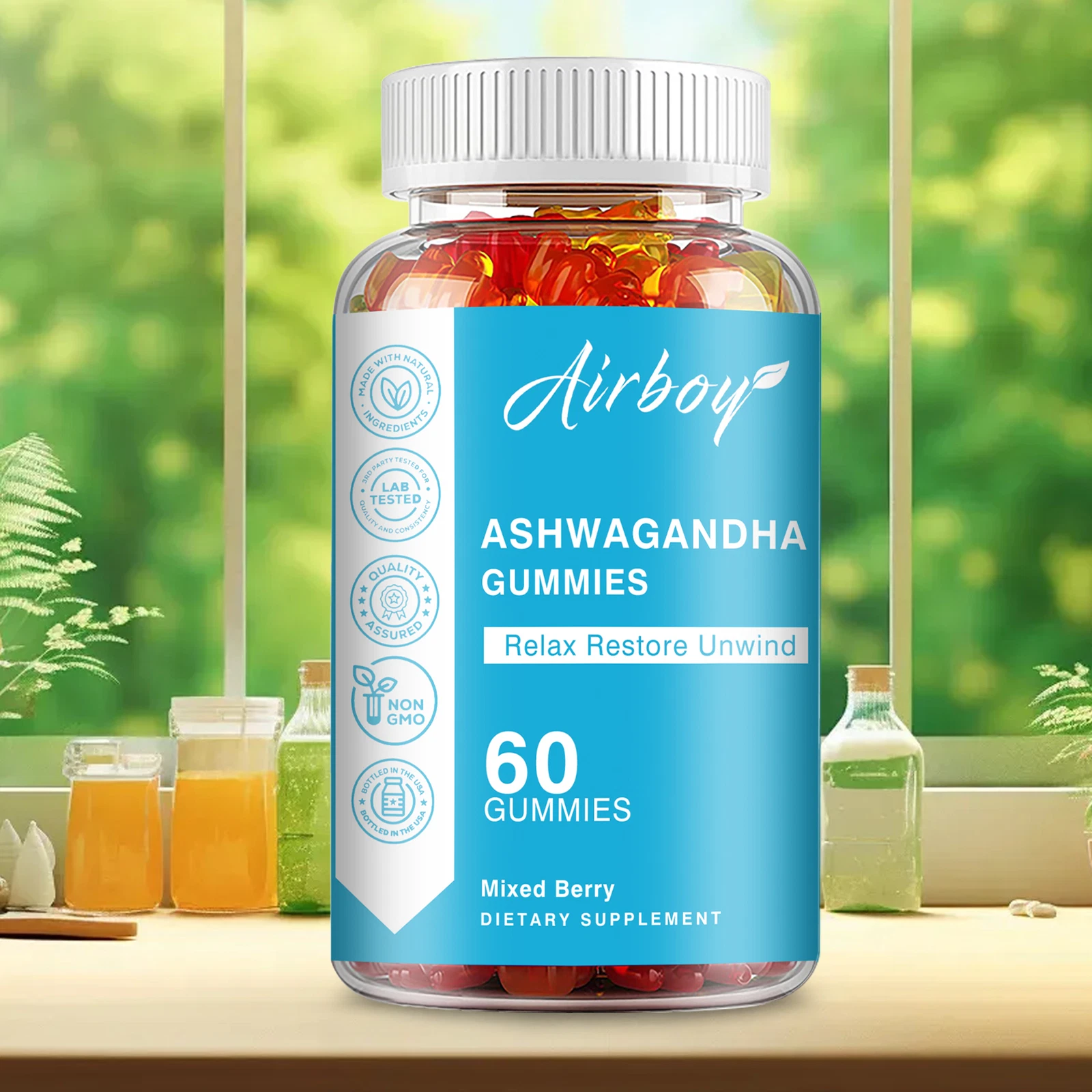 Ashwagandha Gummies-High Absorption Sleep Support Stress Fatigue Anxiety Relief