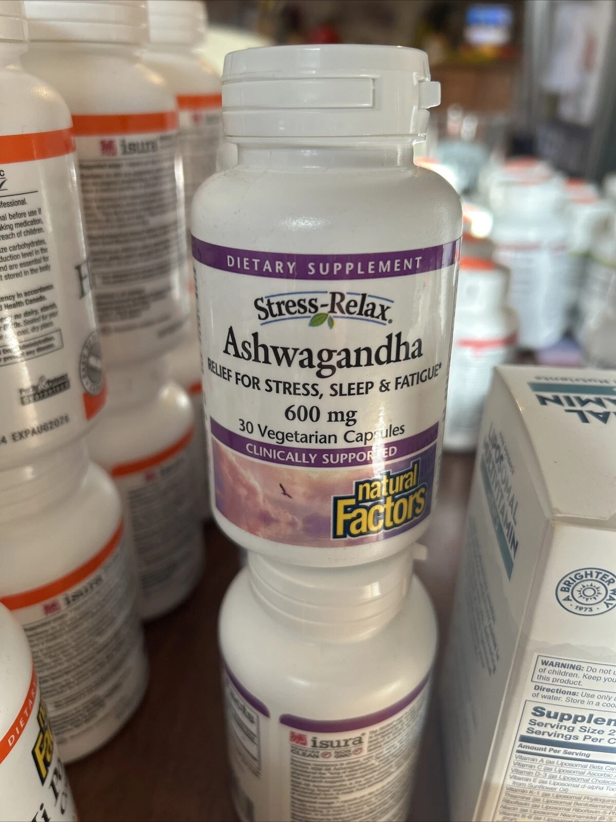 Natural Factors, Stress-Relax, Ashwagandha, 600 mg 30 Vegetarian Capsules