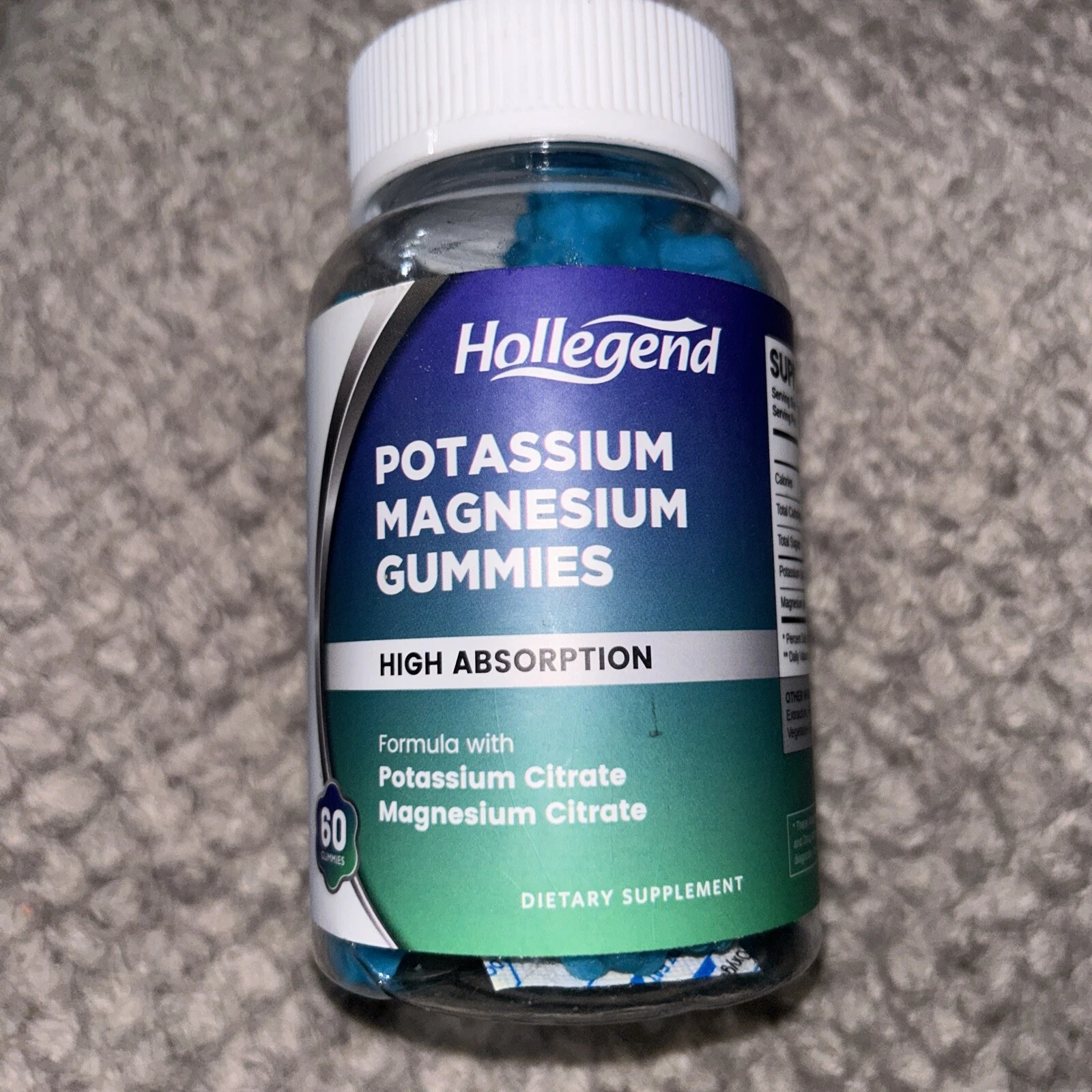 Hollegend, Potassium Magnesium Gummies, High Absorption, 60 Gummies