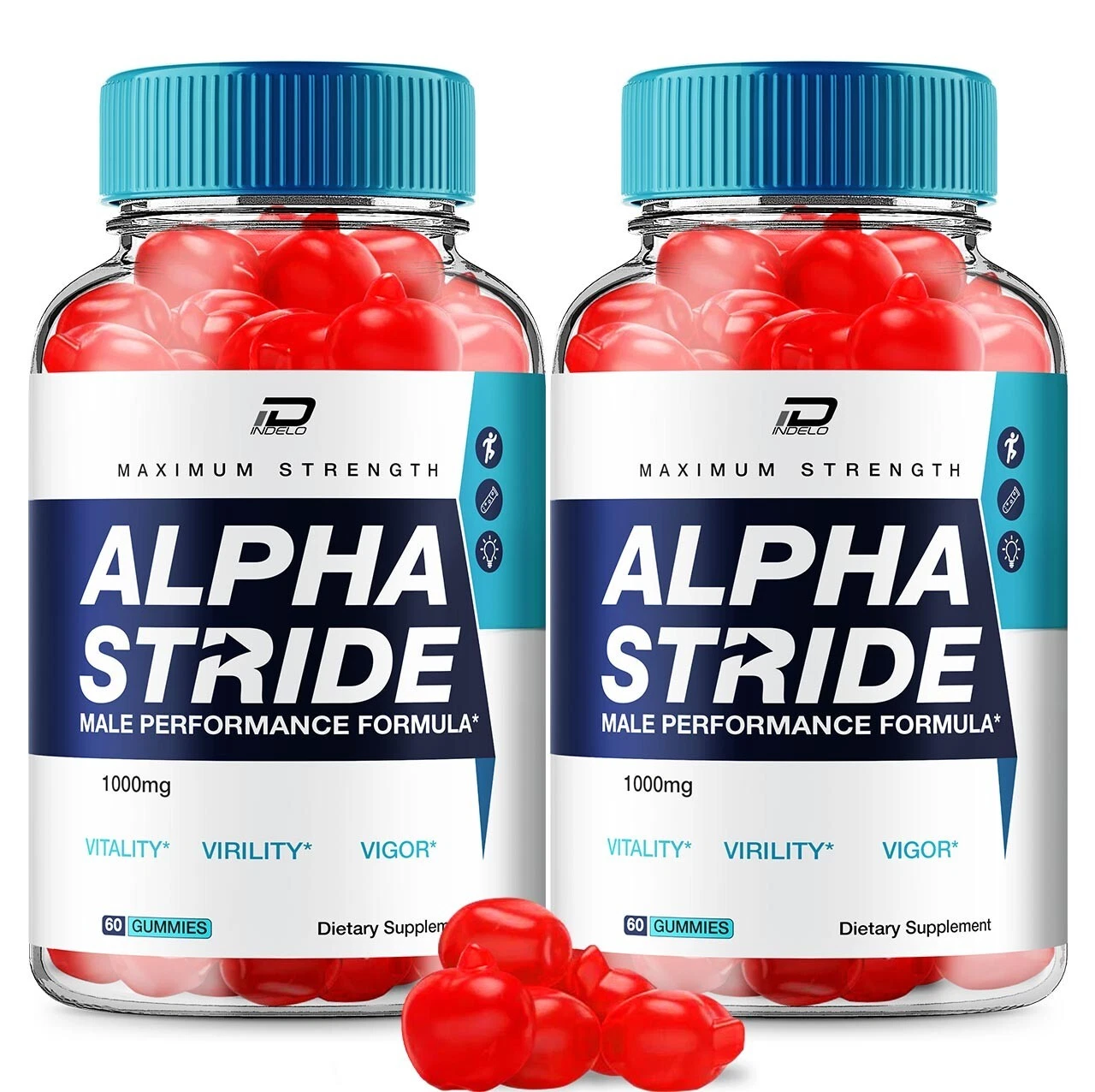 (2 Pack) Alpha Stride Gummies for Men – AlphaStride Male Gummy All-Natural