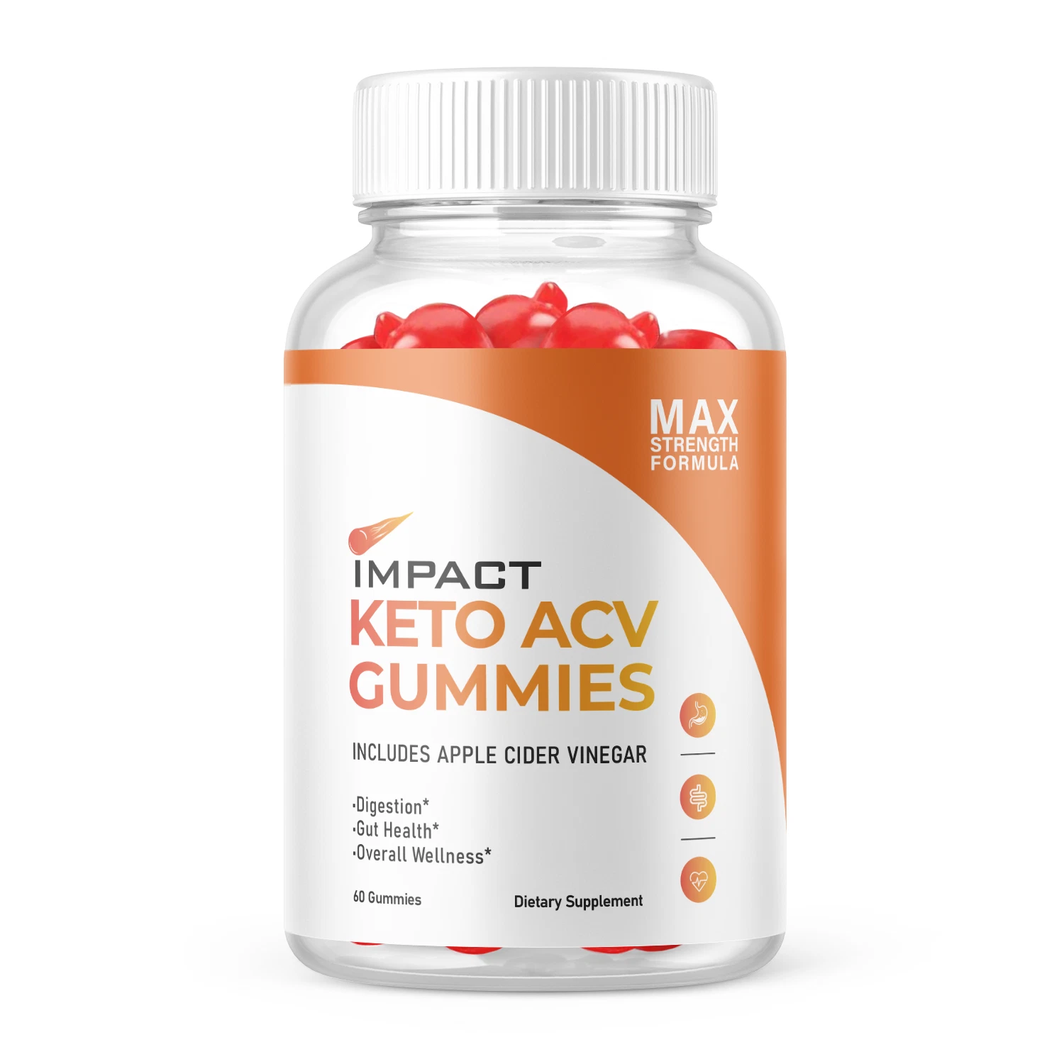 Impact Keto Gummies, Impact ACV Keto Weight Loss Fat Burn Gummies (60 Gummies)