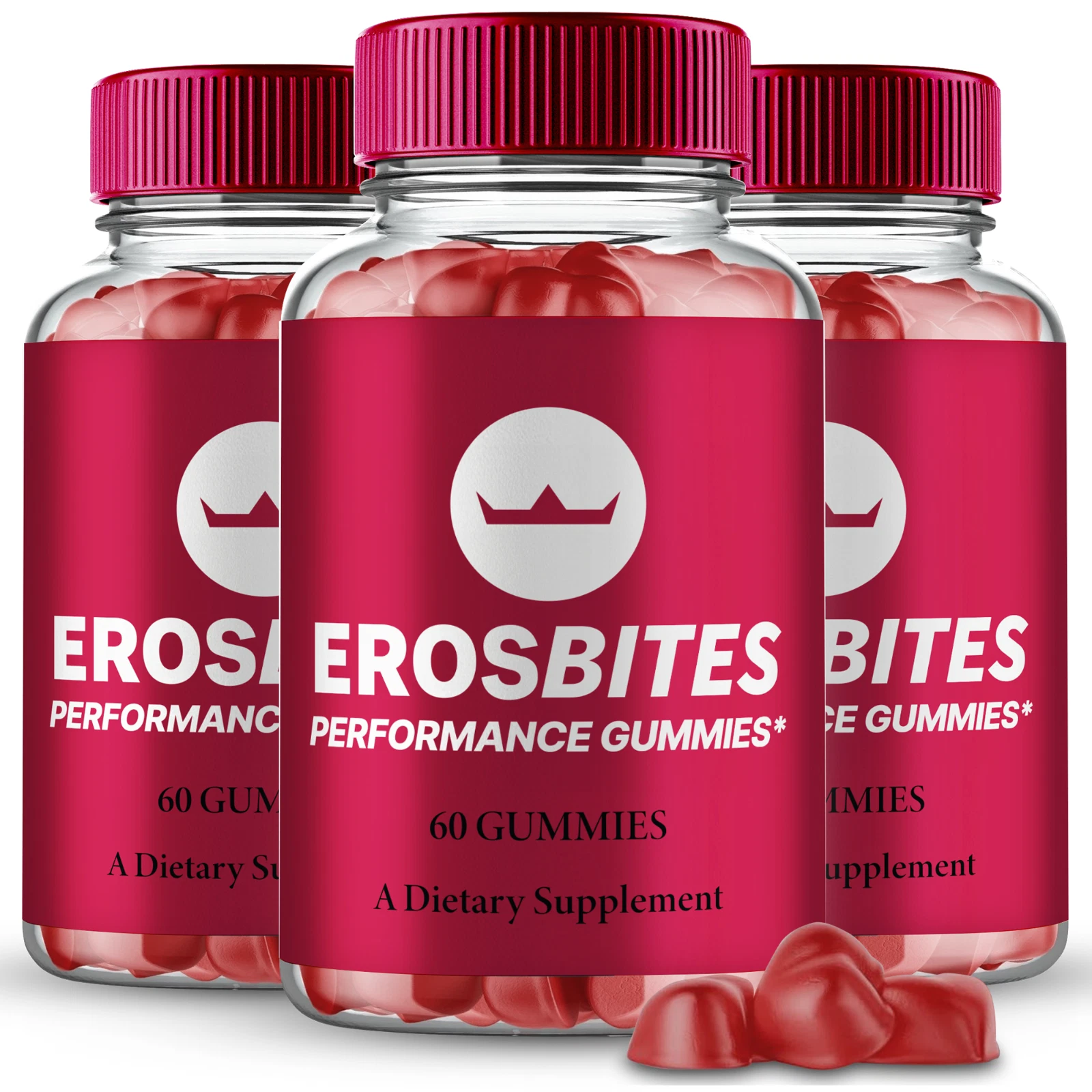 (3 Pack) Eros Bites Men Gummies, Erosbites Advanced Male Performance Gummies
