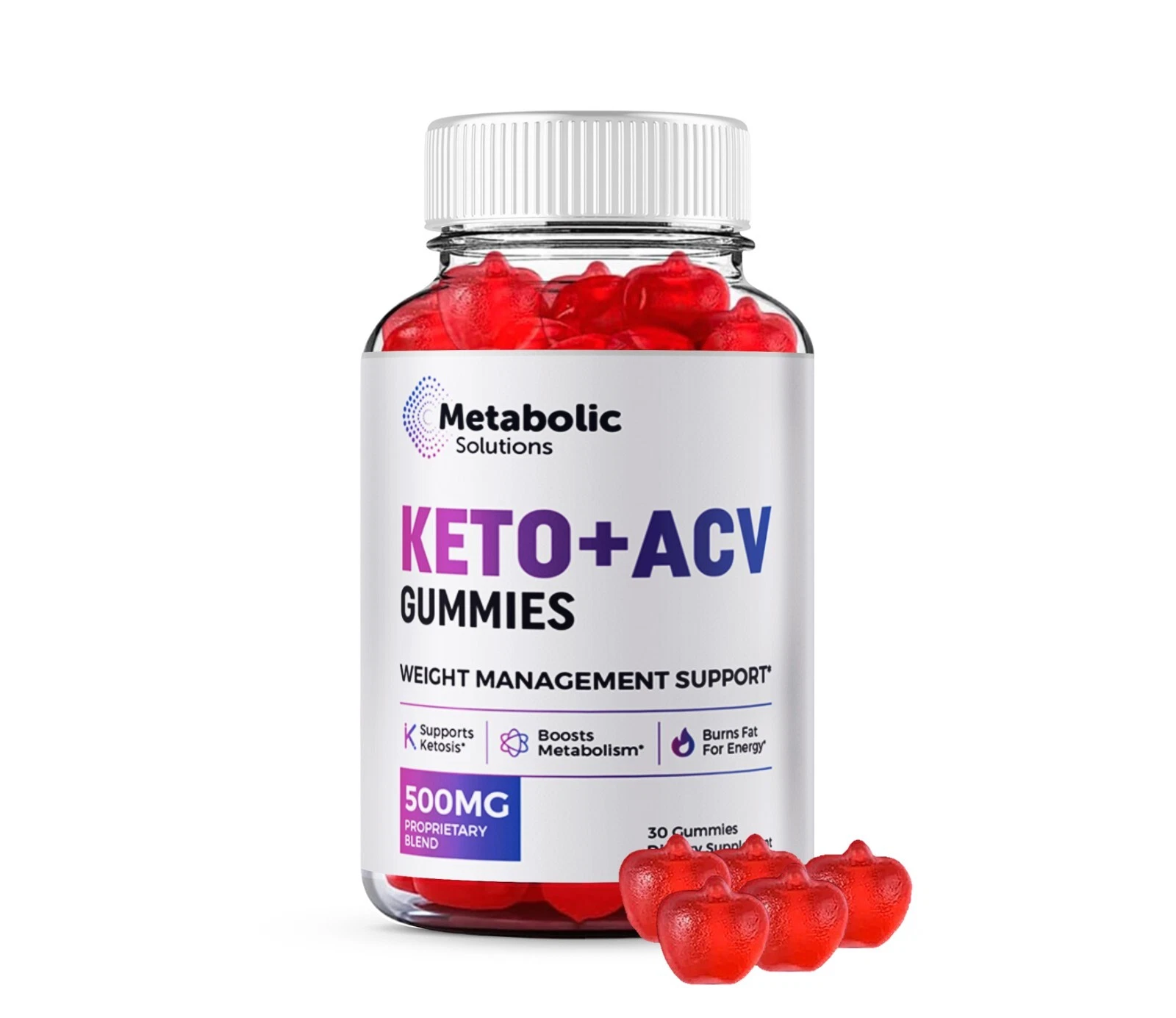 Metabolic Solutions Keto ACV Gummies Weight Loss Dietary Supplement (60 Gummies)