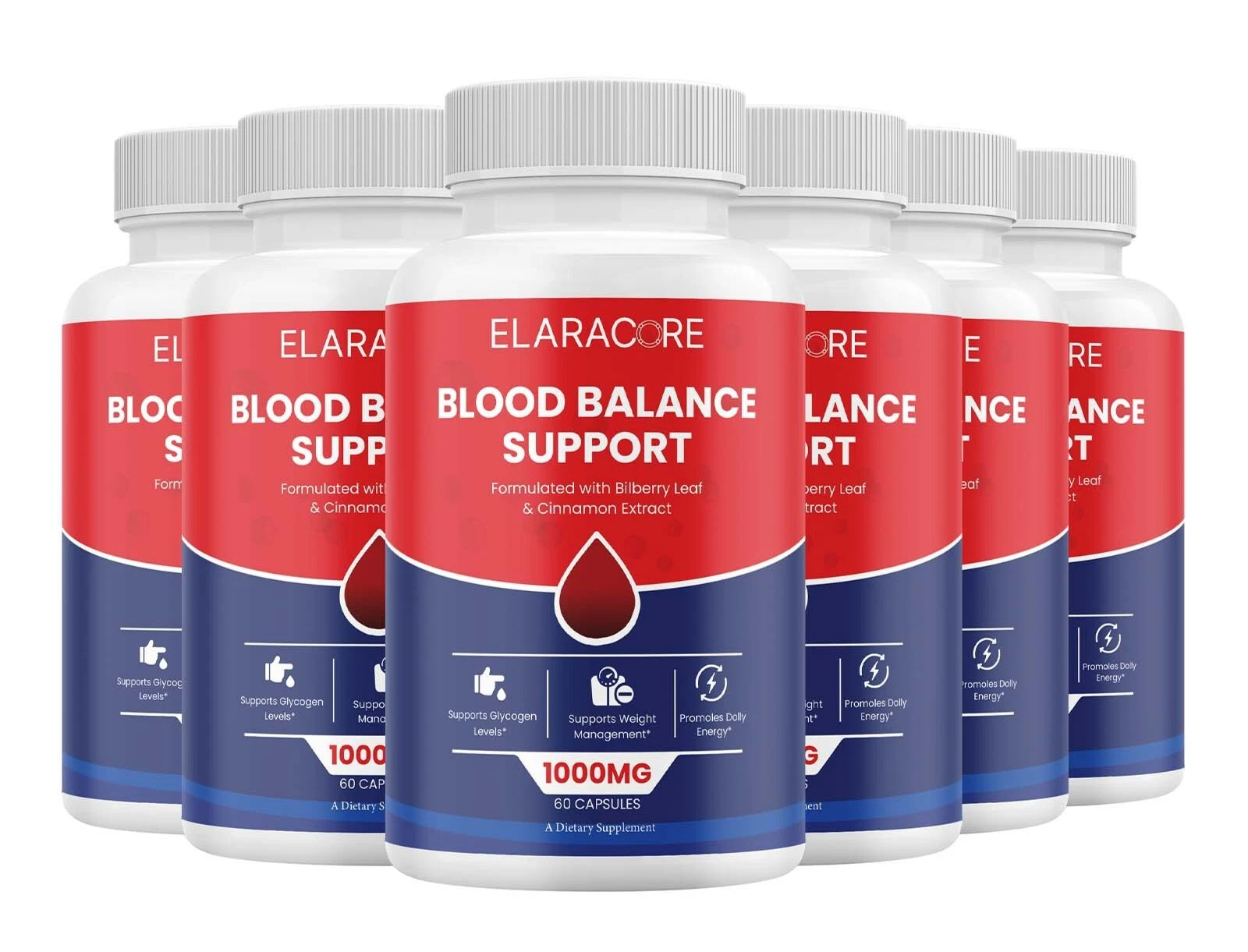 (6 Pack) Elaracore Glycogen Capsules, Elaracore Advanced Blood Support Capsules