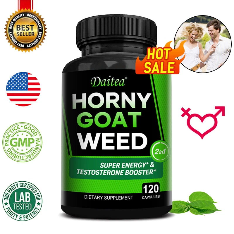 Horney Goat Weed for Men - with Maca, Saw Palmetto, Ginseng, Tribulus