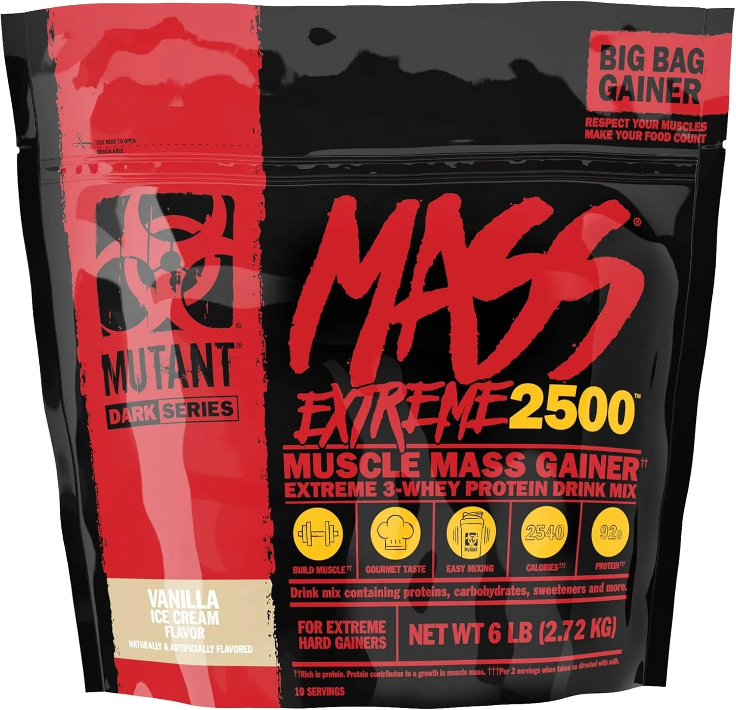 Mutant Mass Extreme Gainer – Whey Protein Powder – 10 Servings (Pack of 1)