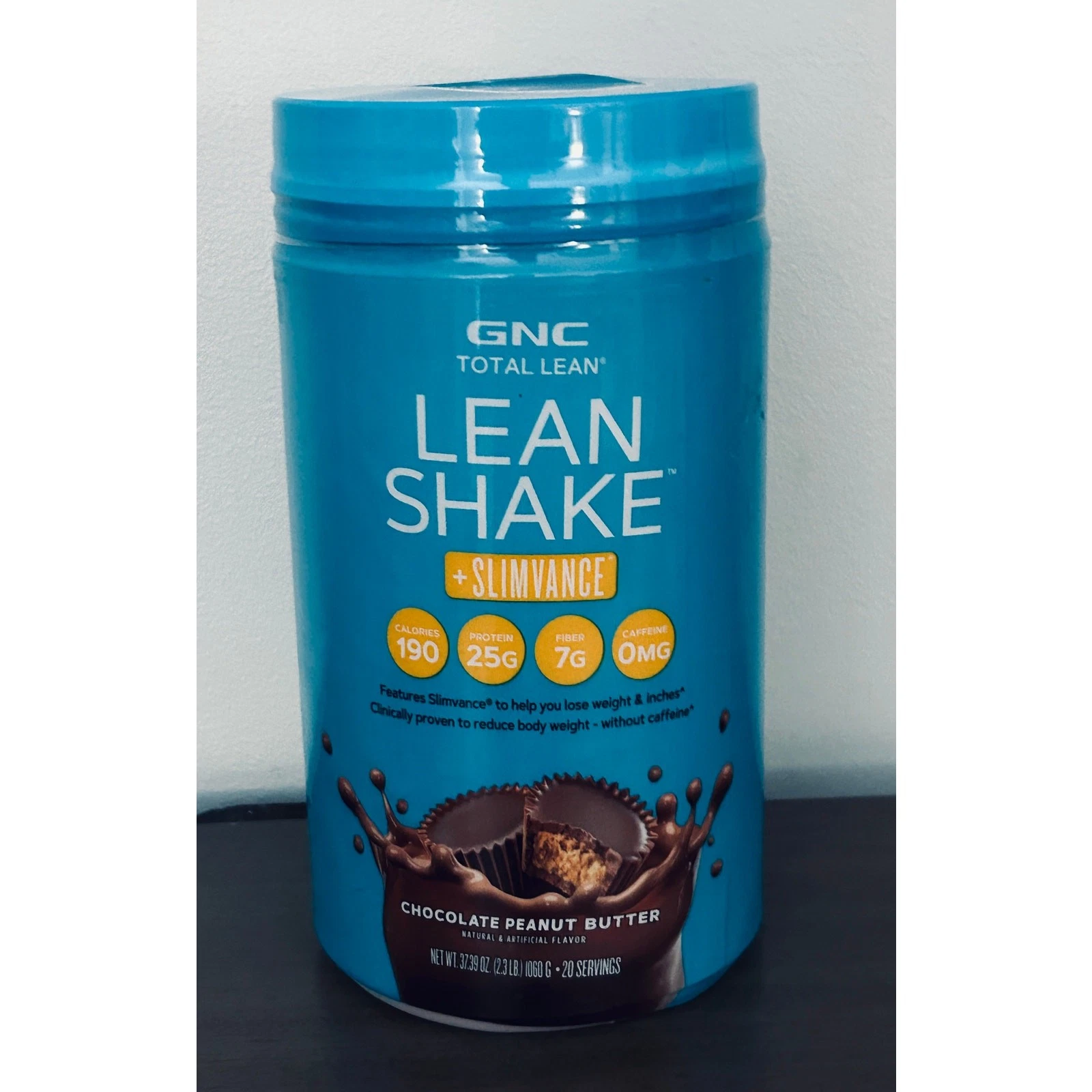 GNC Total Lean Shake + Slimvance Chocolate Peanut Butter 20 Servings EXP 2026