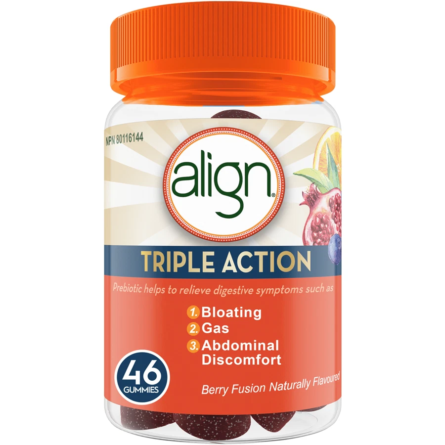 Align Triple Action Bloating Gas Abdominal Discomfort Berry Fusion 46 pcs NEW