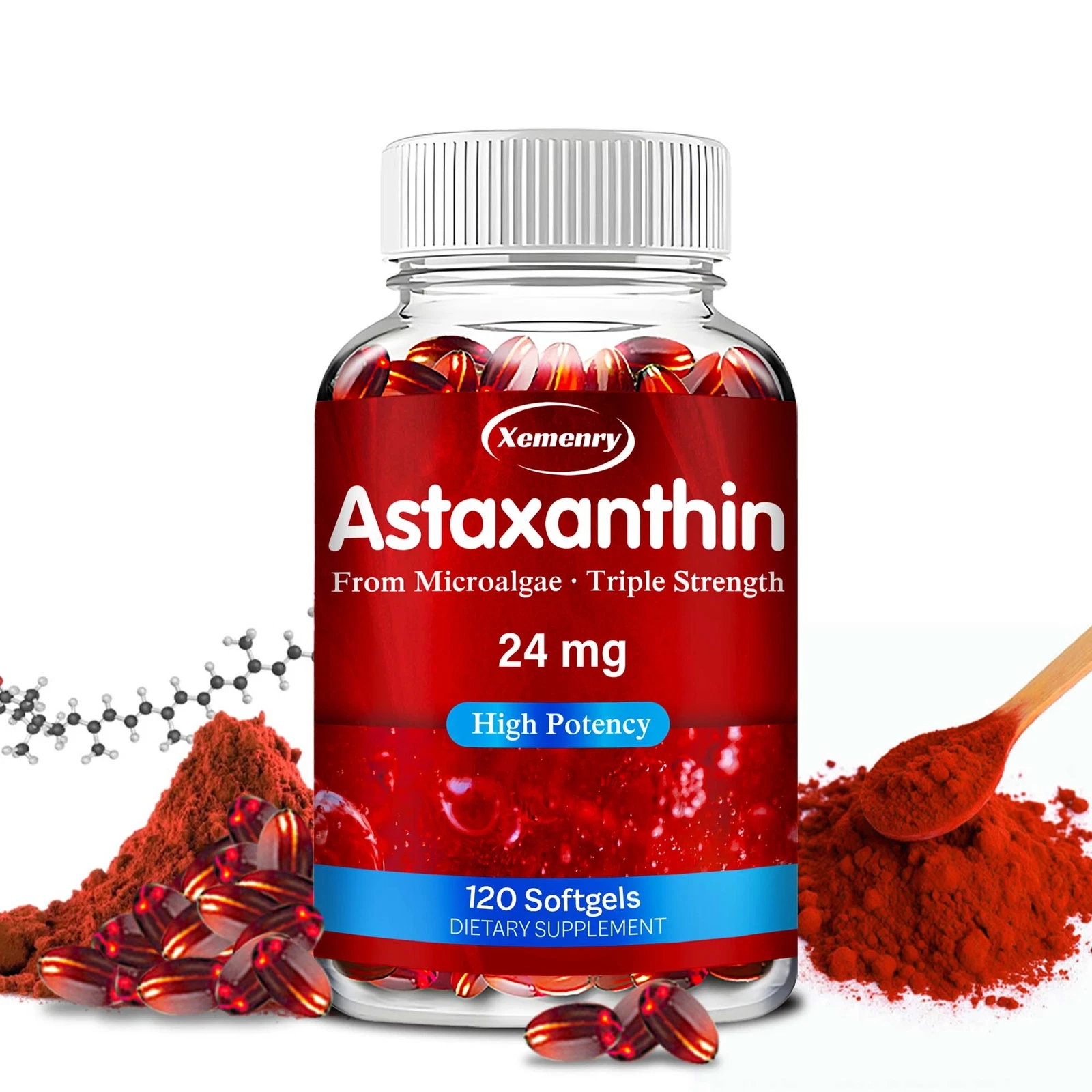 Astaxanthin 24mg - Antioxidantl, Supports Skin, Eye, Joint Heart Health Immunity