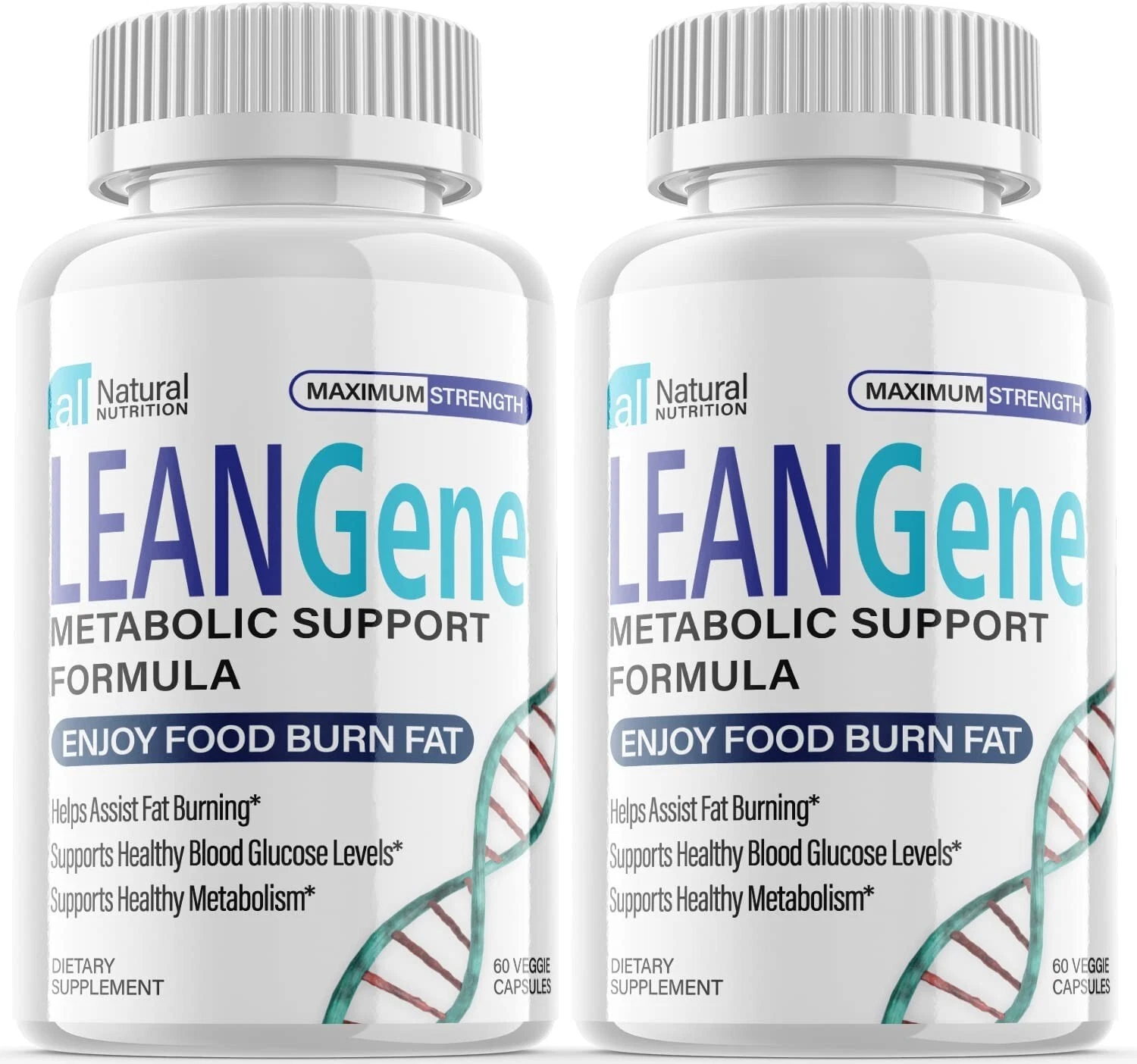 (2 Pack) Lean Gene Supplement Pills - Support Weight Loss, Helps Fat Burn - 120