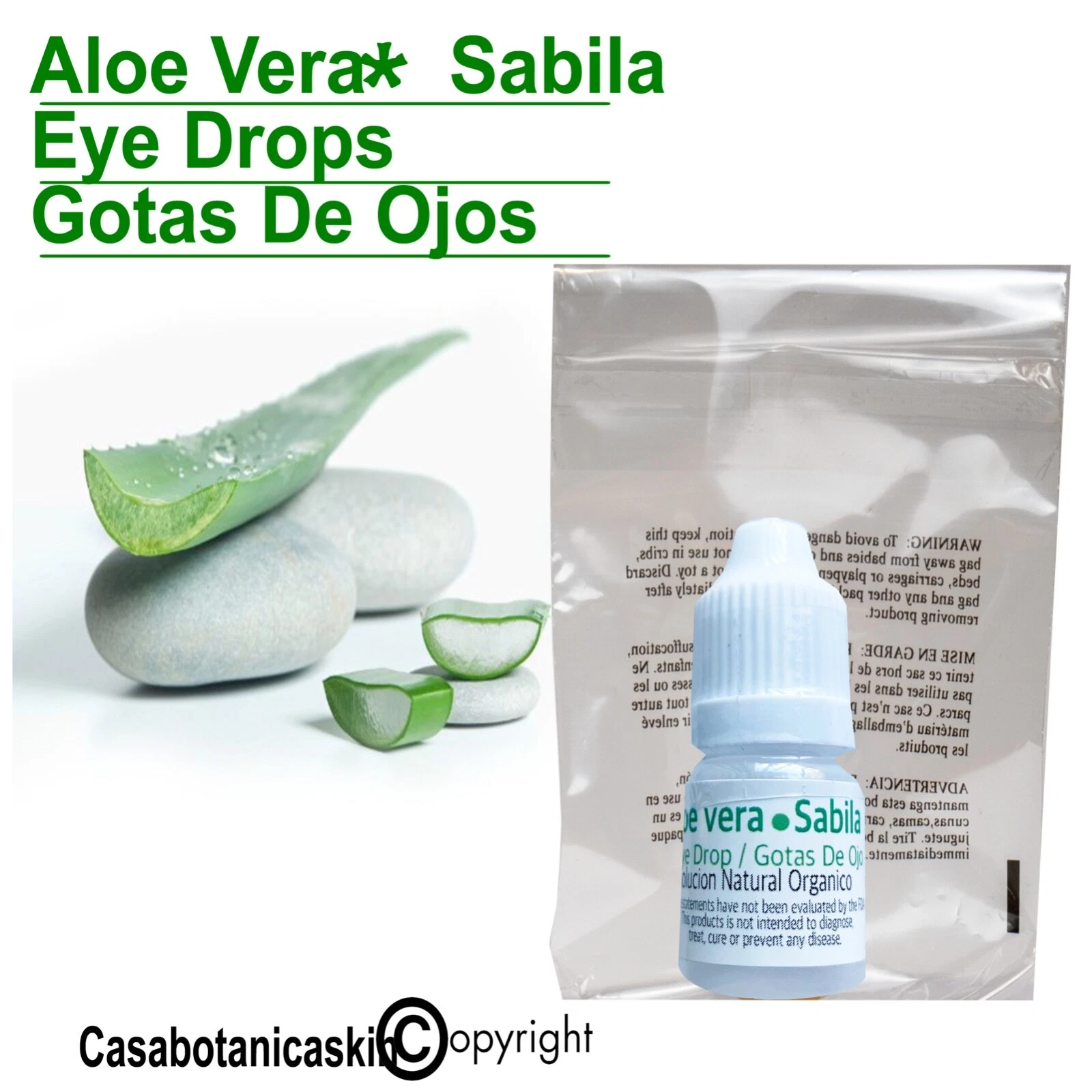 ALOE VERA EYE DROPS Gotas para Ojos de Savila CASA BOTANICA