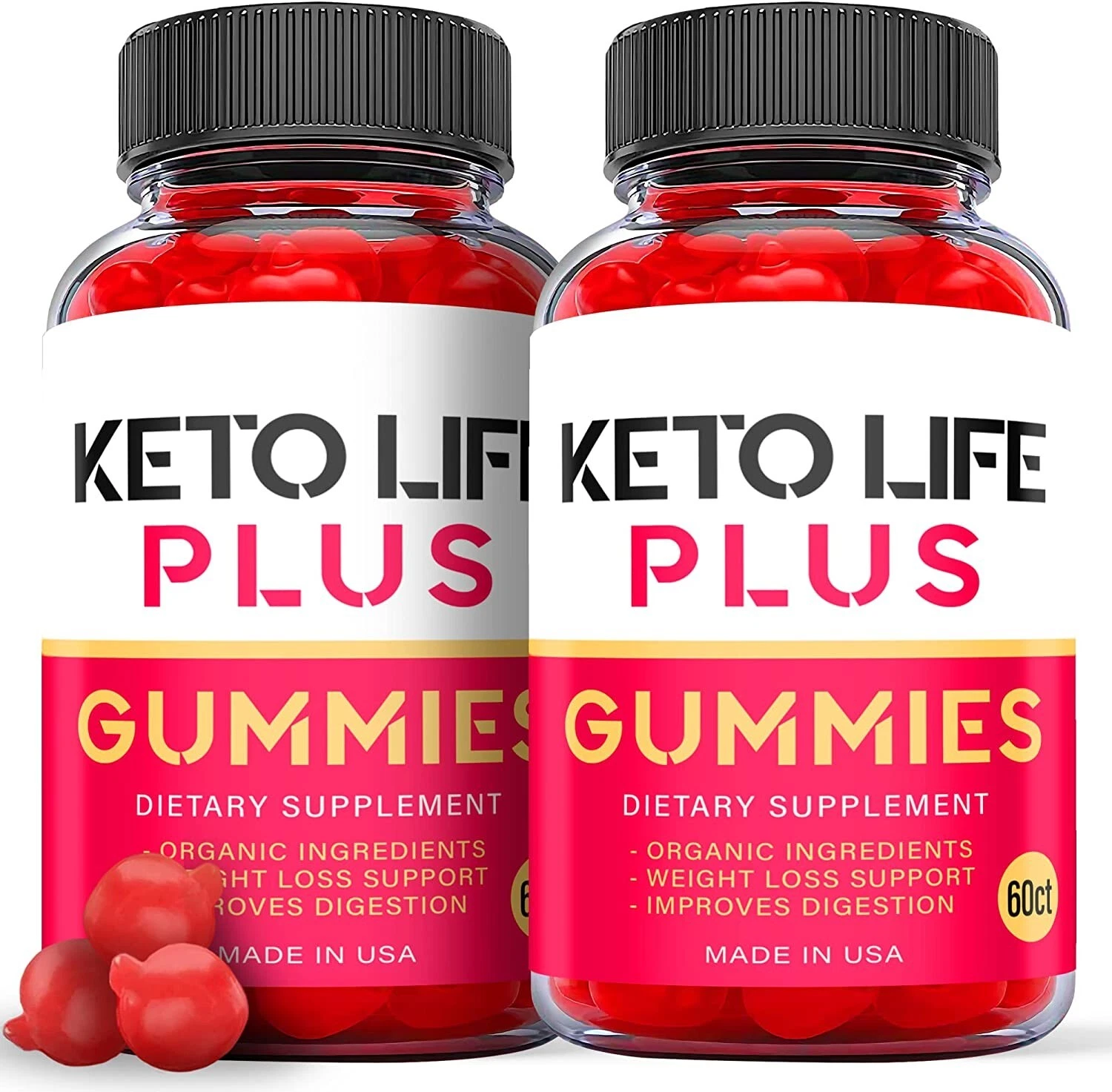 2 Pack - Keto Life Plus ACV Gummies - Vegan, Weight Loss Supplement-120 Gummies