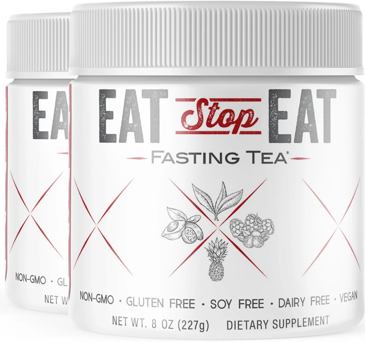 Eat Stop Eat Fasting Tea - Eat Stop Eat Tea Powder For Weight Loss (16oz)-2 Pack