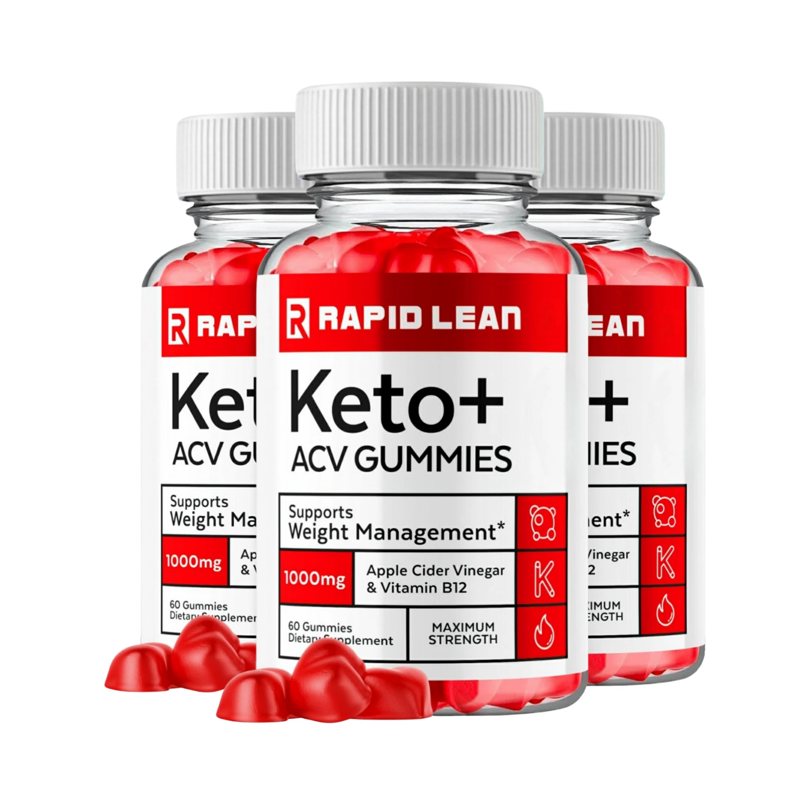 3-Pack Rapid Lean Keto ACV Gummies, Rapid Lean Gummies Weight Loss - 180 Gummies