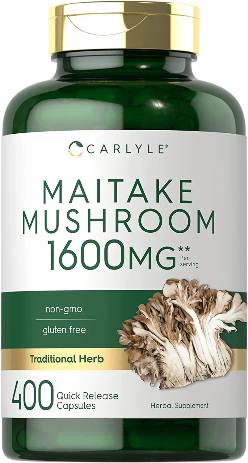 Maitake Mushroom | 1600mg | 400 Capsules | Non-GMO, Gluten Free | by Carlyle
