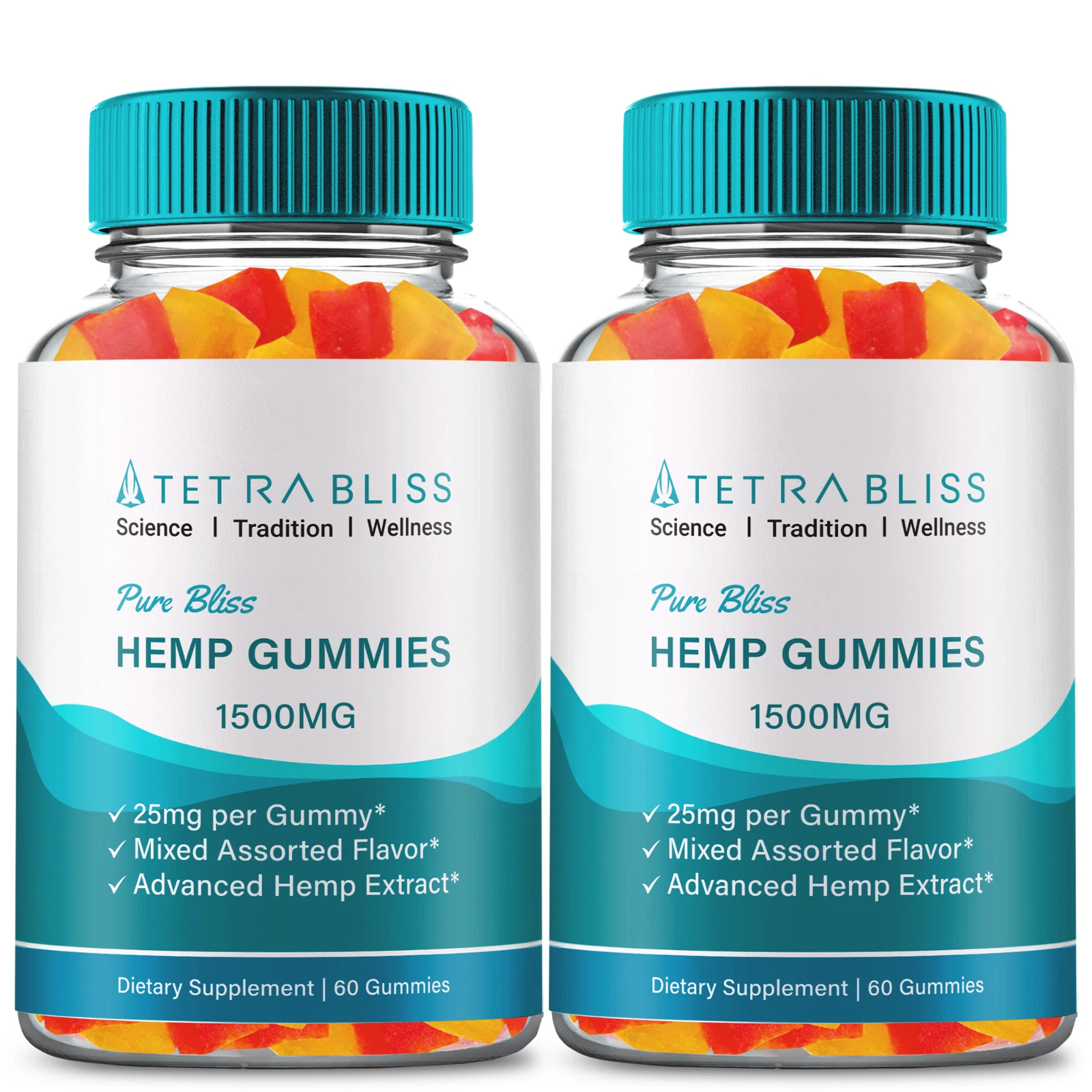 Tetra Bliss Gummies, TetraBliss Gummy for Overall Health & Wellness (2 Pack)