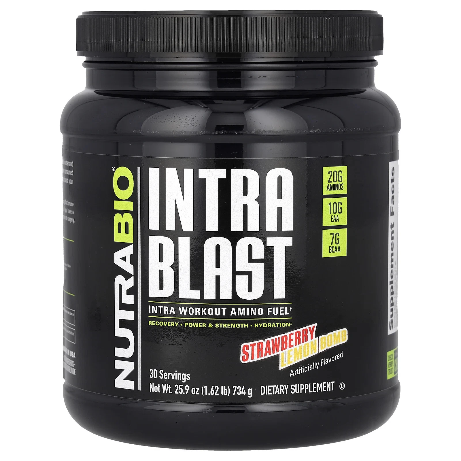 Intra Blast, Intra Workout Amino Fuel, Strawberry Lemon Bomb, 1.62 lb (734 g)
