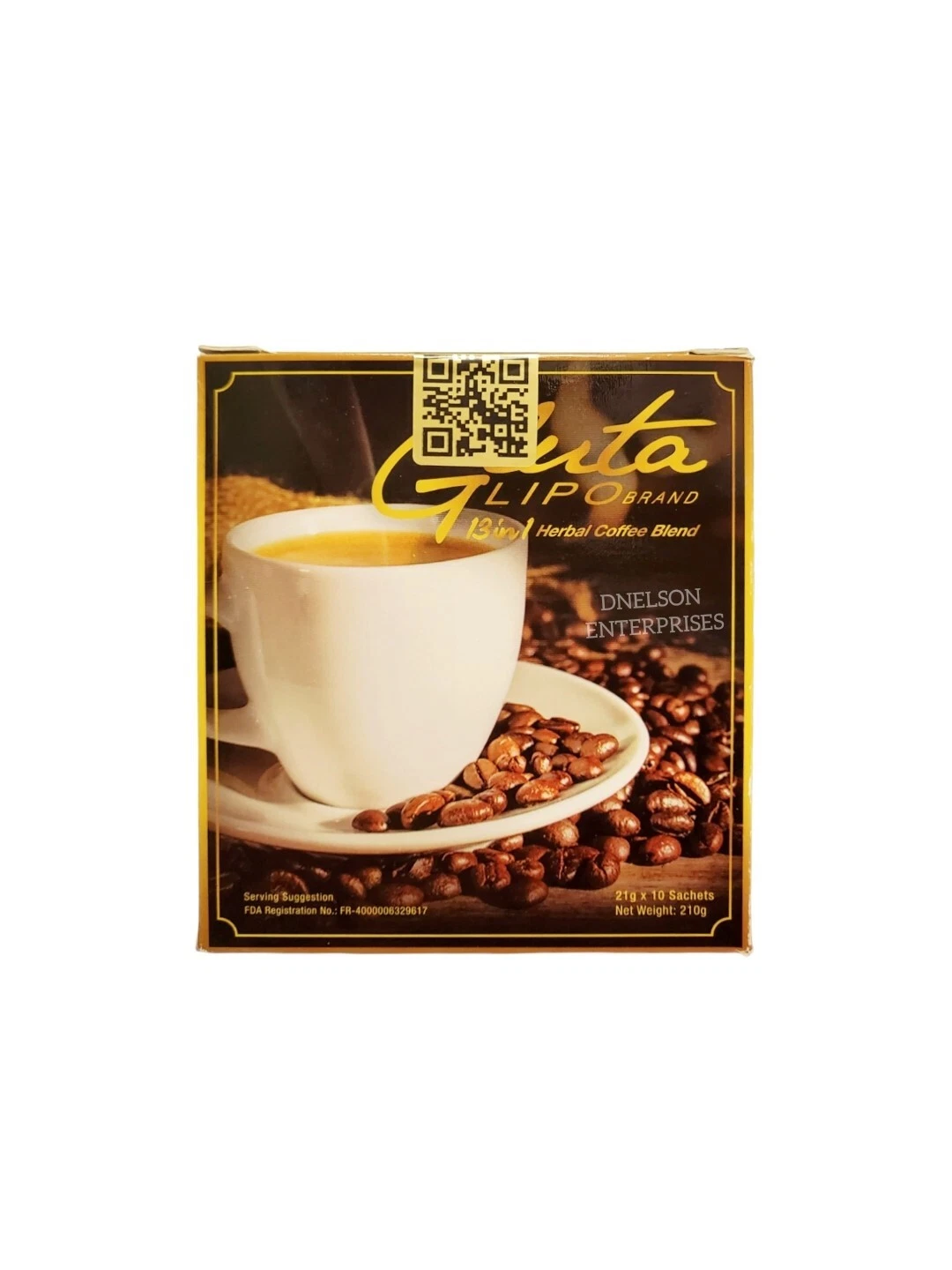 Gluta Lipo Coffee 13-in-1 21g x 10 Sachets, AUTHORIZED SELLER
