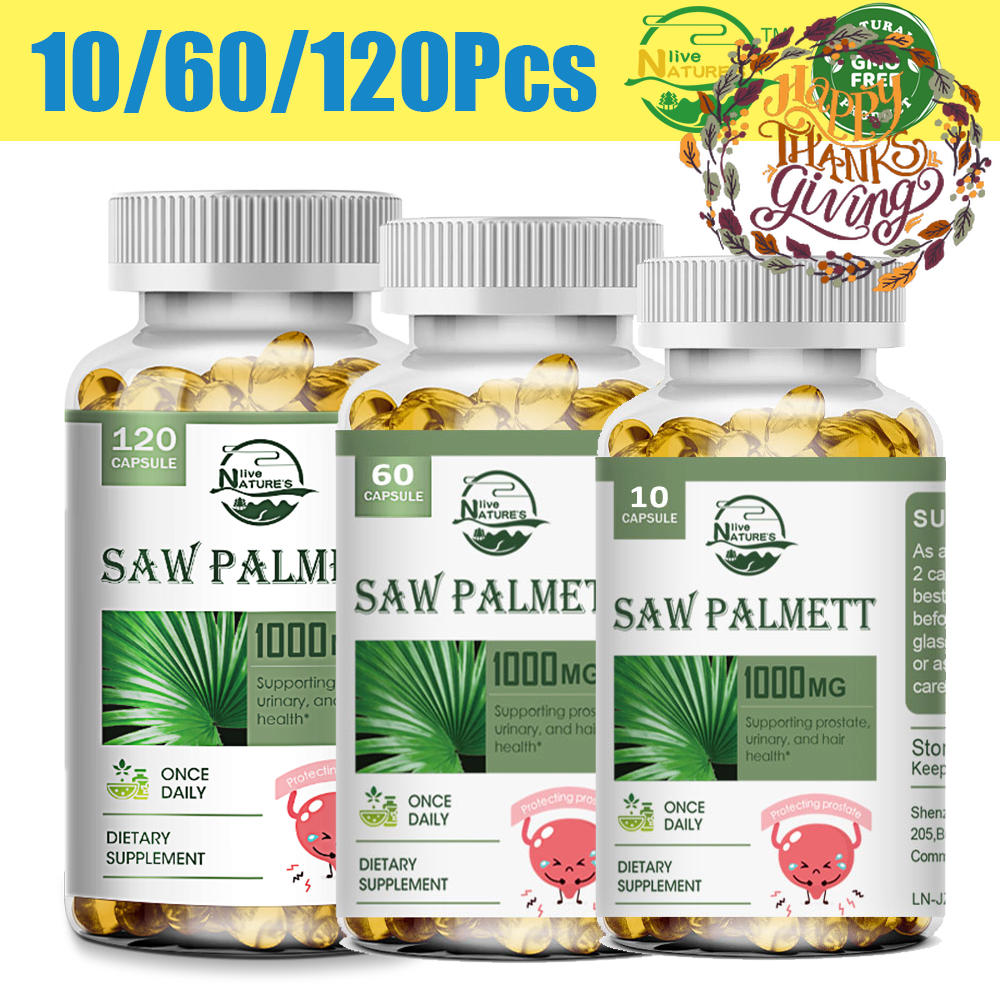 Saw Palmetto Extract 1000mg | 10-120 Capsules | Prostate Supplement Gluten Free