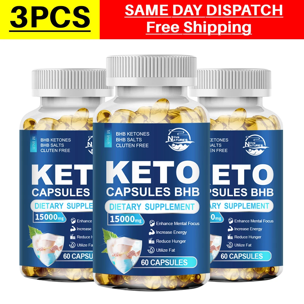 KETO BHB Pills - 180 Caps - for Weight Loss Fat Burner Appetite Suppressant